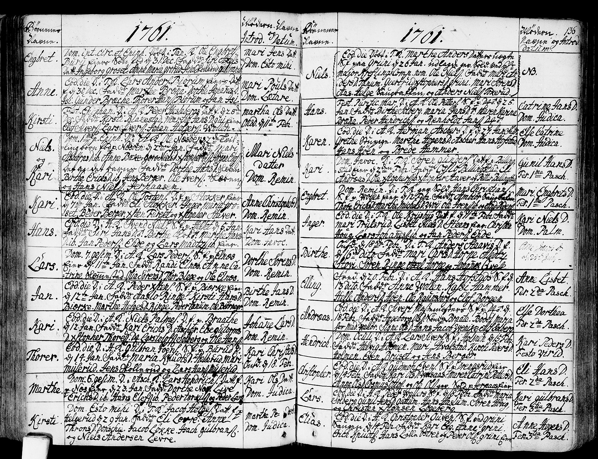 Asker prestekontor Kirkebøker, AV/SAO-A-10256a/F/Fa/L0002: Parish register (official) no. I 2, 1733-1766, p. 136