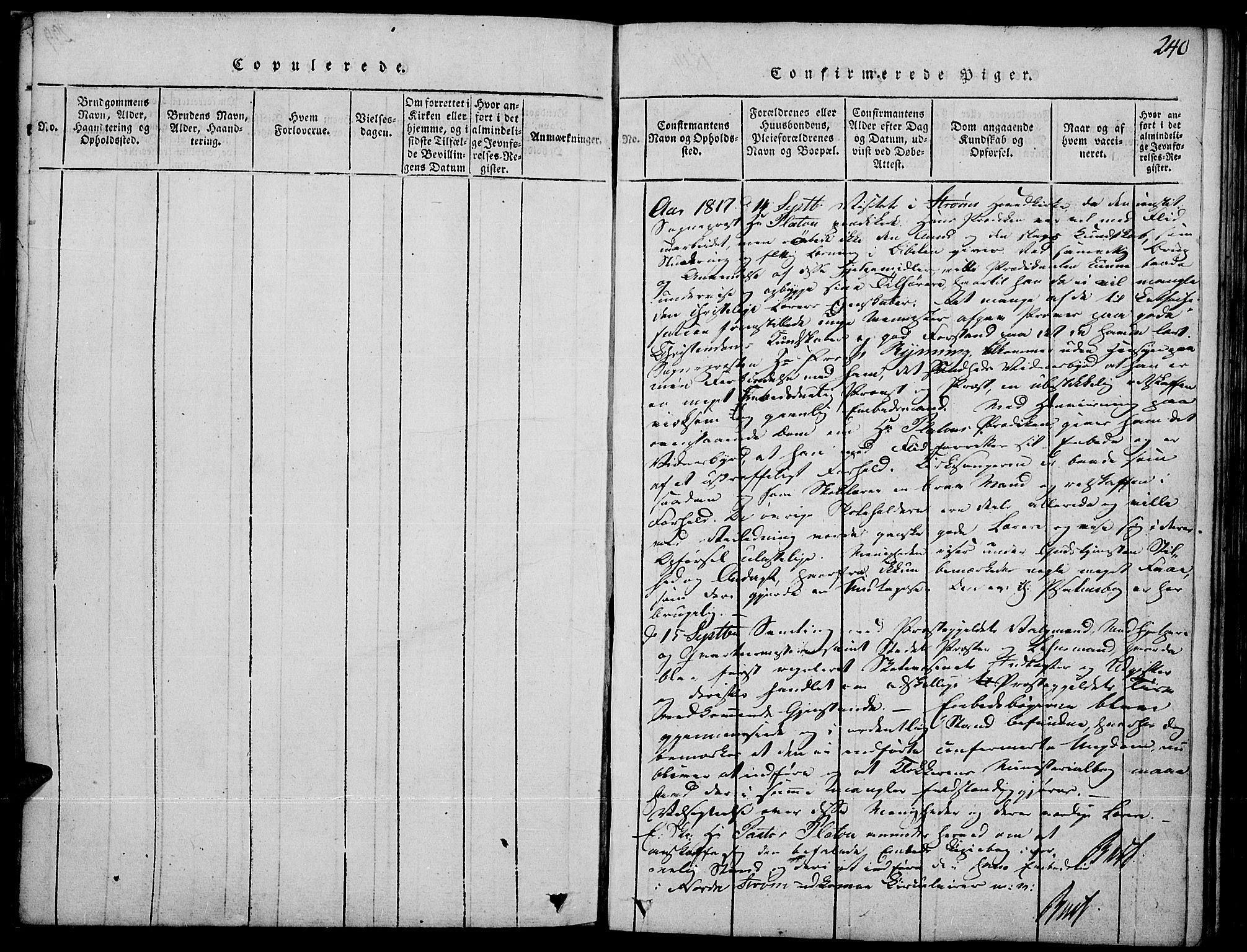 Strøm-Odalen prestekontor, SAH/PREST-028/H/Ha/Haa/L0006: Parish register (official) no. 6, 1814-1850, p. 240
