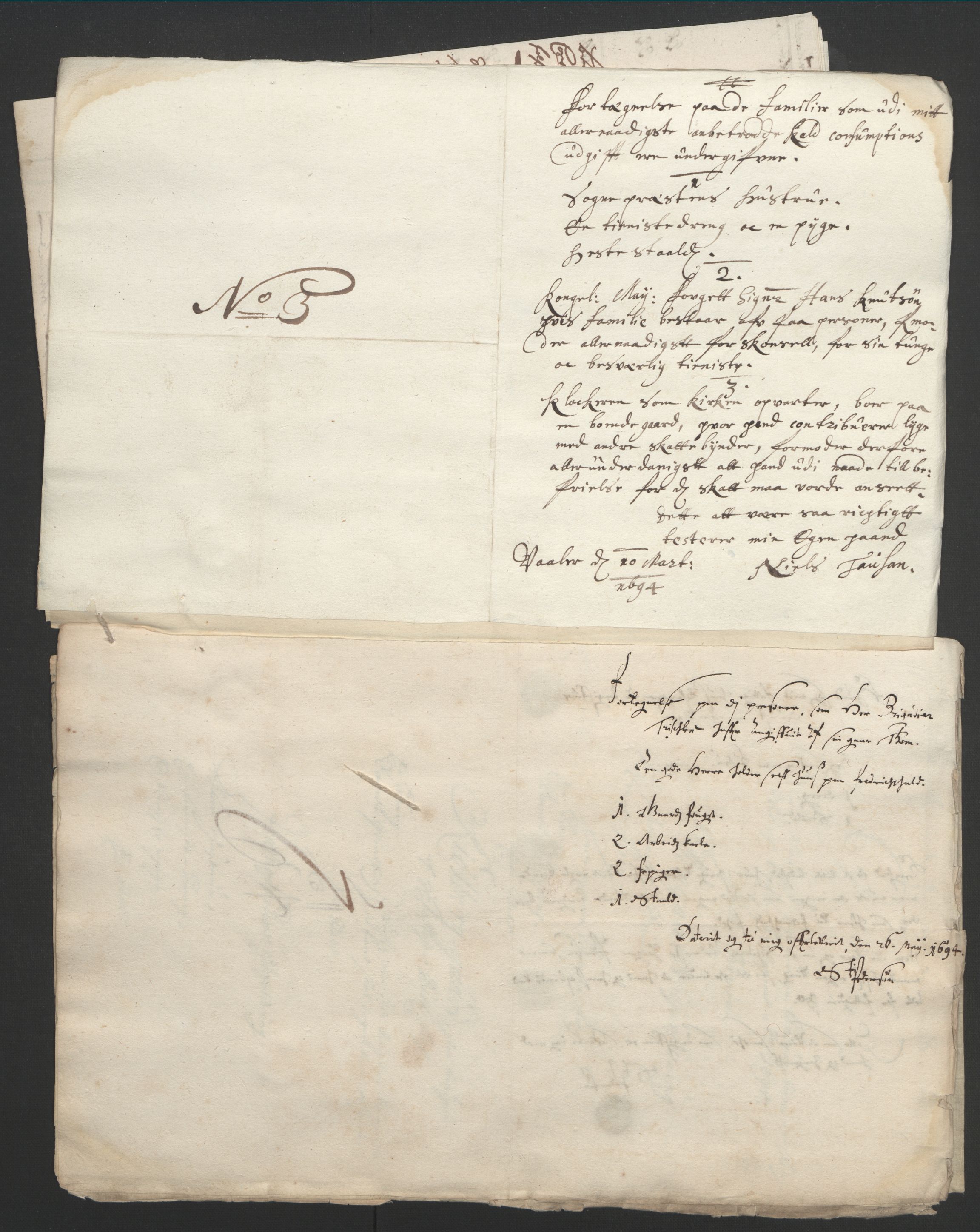 Rentekammeret inntil 1814, Reviderte regnskaper, Fogderegnskap, AV/RA-EA-4092/R03/L0121: Fogderegnskap Onsøy, Tune, Veme og Åbygge fogderi, 1694, p. 255