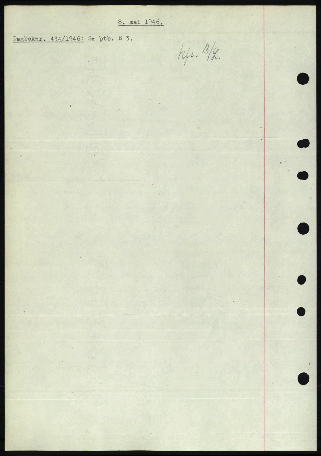 Nedenes sorenskriveri, SAK/1221-0006/G/Gb/Gba/L0054: Mortgage book no. A6c, 1946-1946, Diary no: : 434/1946