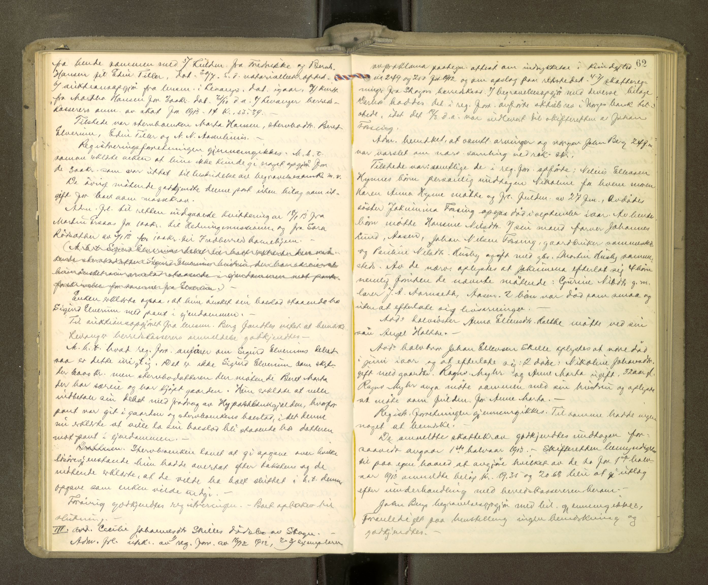 Stjør- og Verdal sorenskriveri, AV/SAT-A-4167/1/3/3B/L0012: Skifteforhandlingsprotokoll, 1912-1919, p. 62