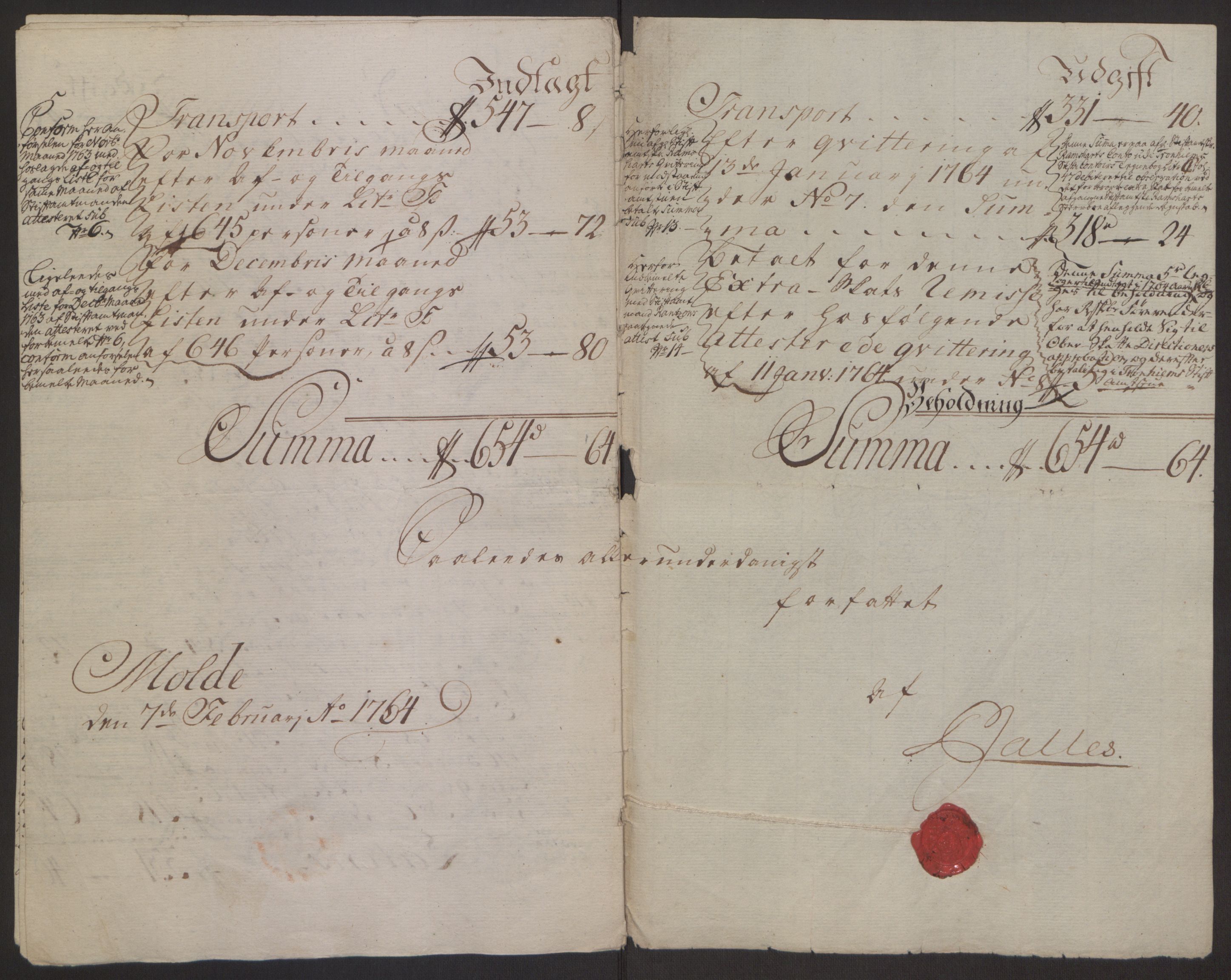 Rentekammeret inntil 1814, Reviderte regnskaper, Byregnskaper, AV/RA-EA-4066/R/Rq/L0487/0004: [Q1] Kontribusjonsregnskap / Ekstraskatt, 1762-1772, p. 35