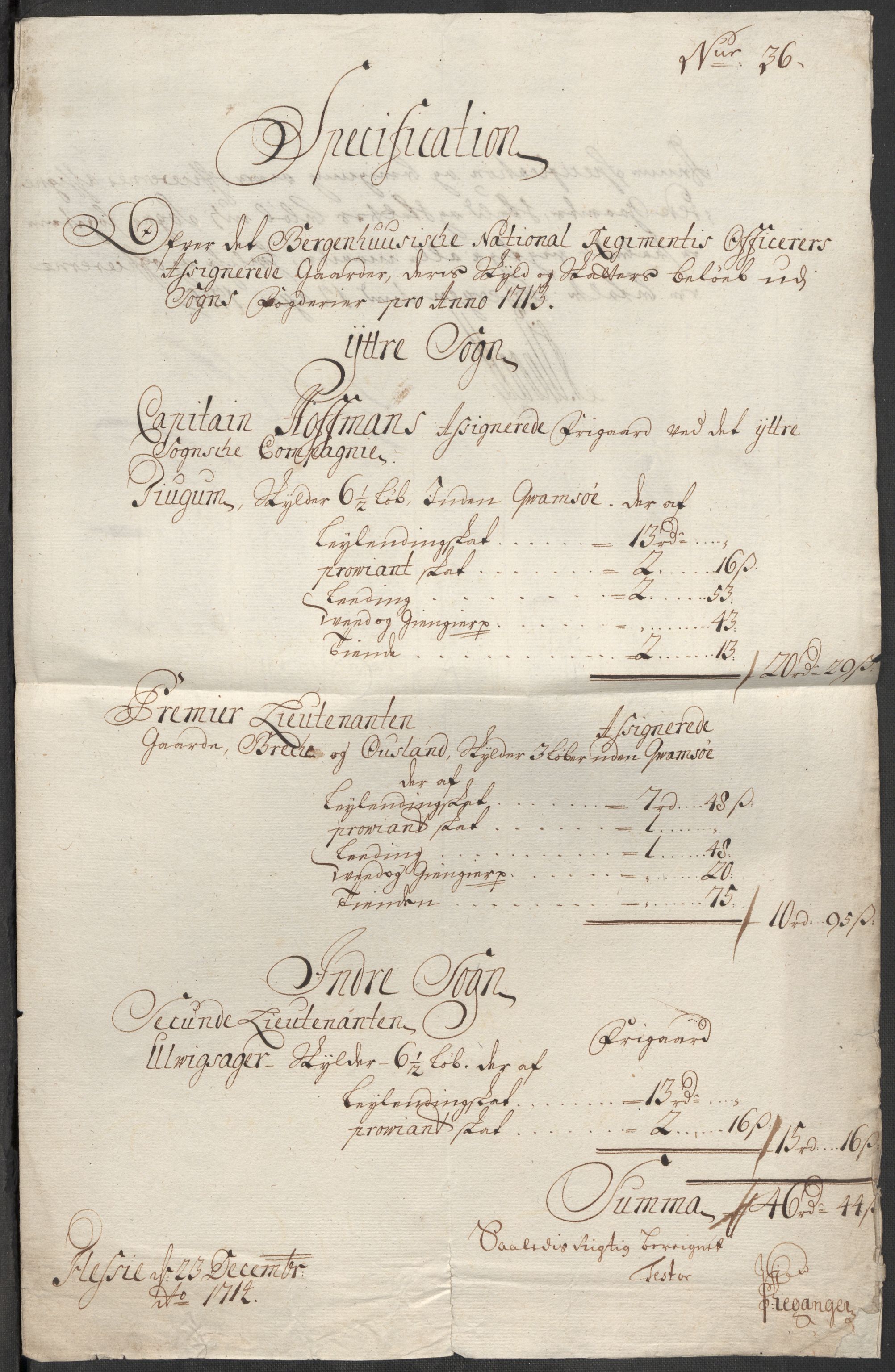 Rentekammeret inntil 1814, Reviderte regnskaper, Fogderegnskap, RA/EA-4092/R52/L3319: Fogderegnskap Sogn, 1713-1714, p. 341
