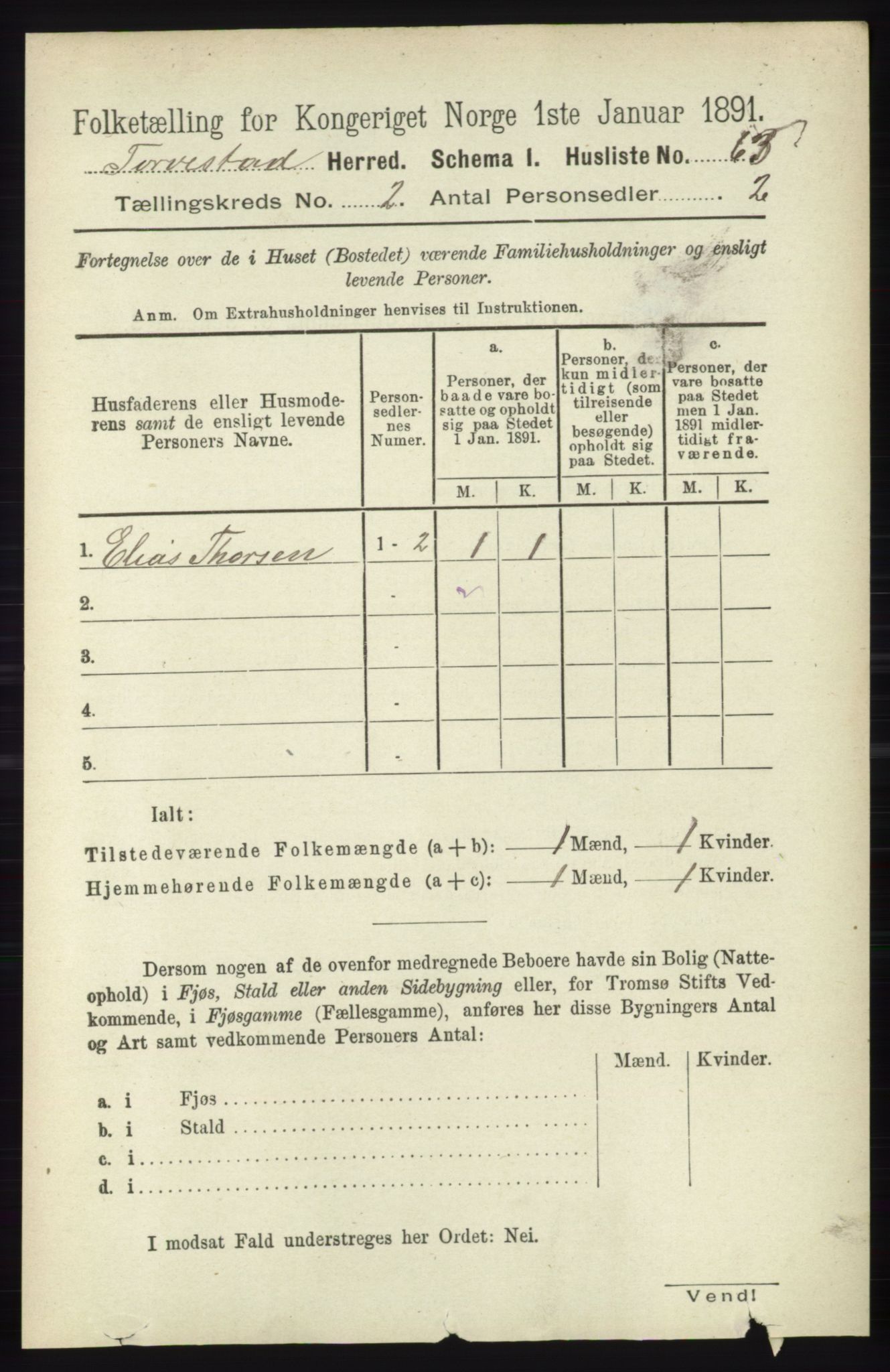 RA, 1891 census for 1152 Torvastad, 1891, p. 511