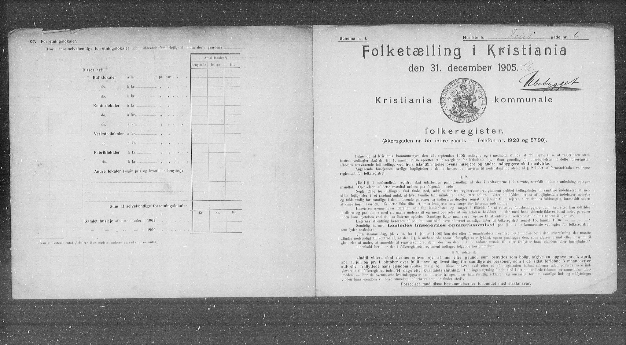 OBA, Municipal Census 1905 for Kristiania, 1905, p. 13883
