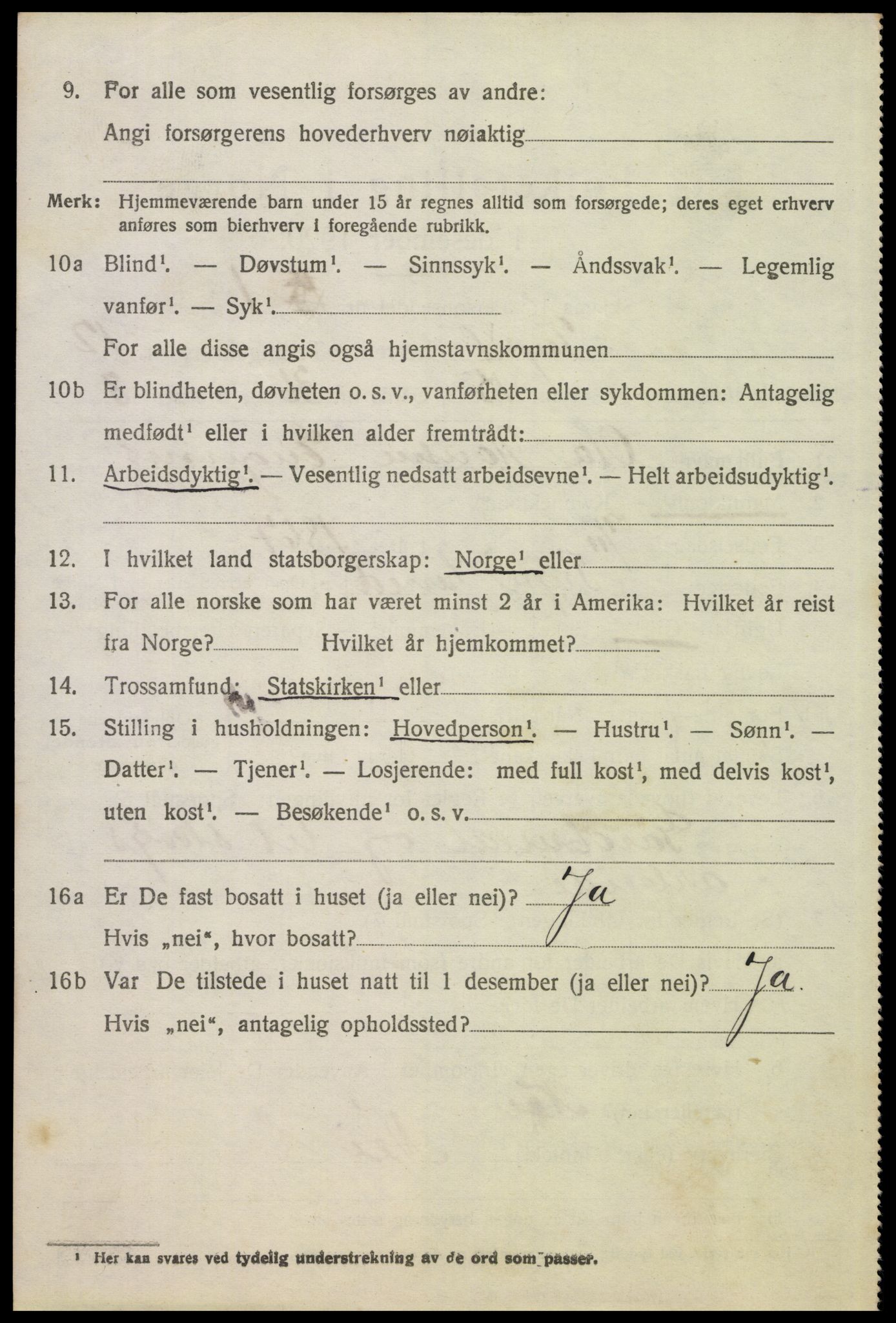 SAH, 1920 census for Trysil, 1920, p. 7308