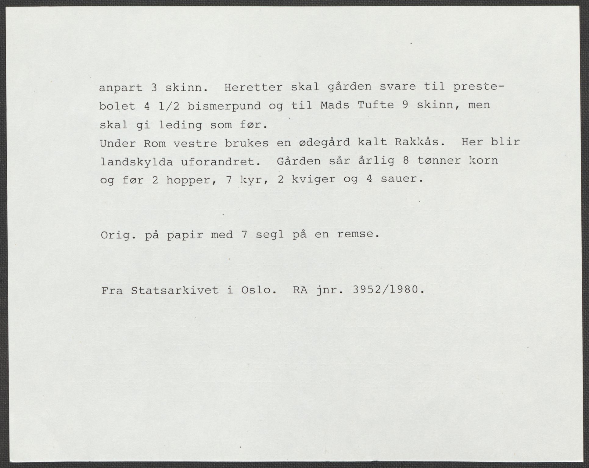 Riksarkivets diplomsamling, RA/EA-5965/F15/L0022: Prestearkiv - Vestfold, 1573-1670, p. 171