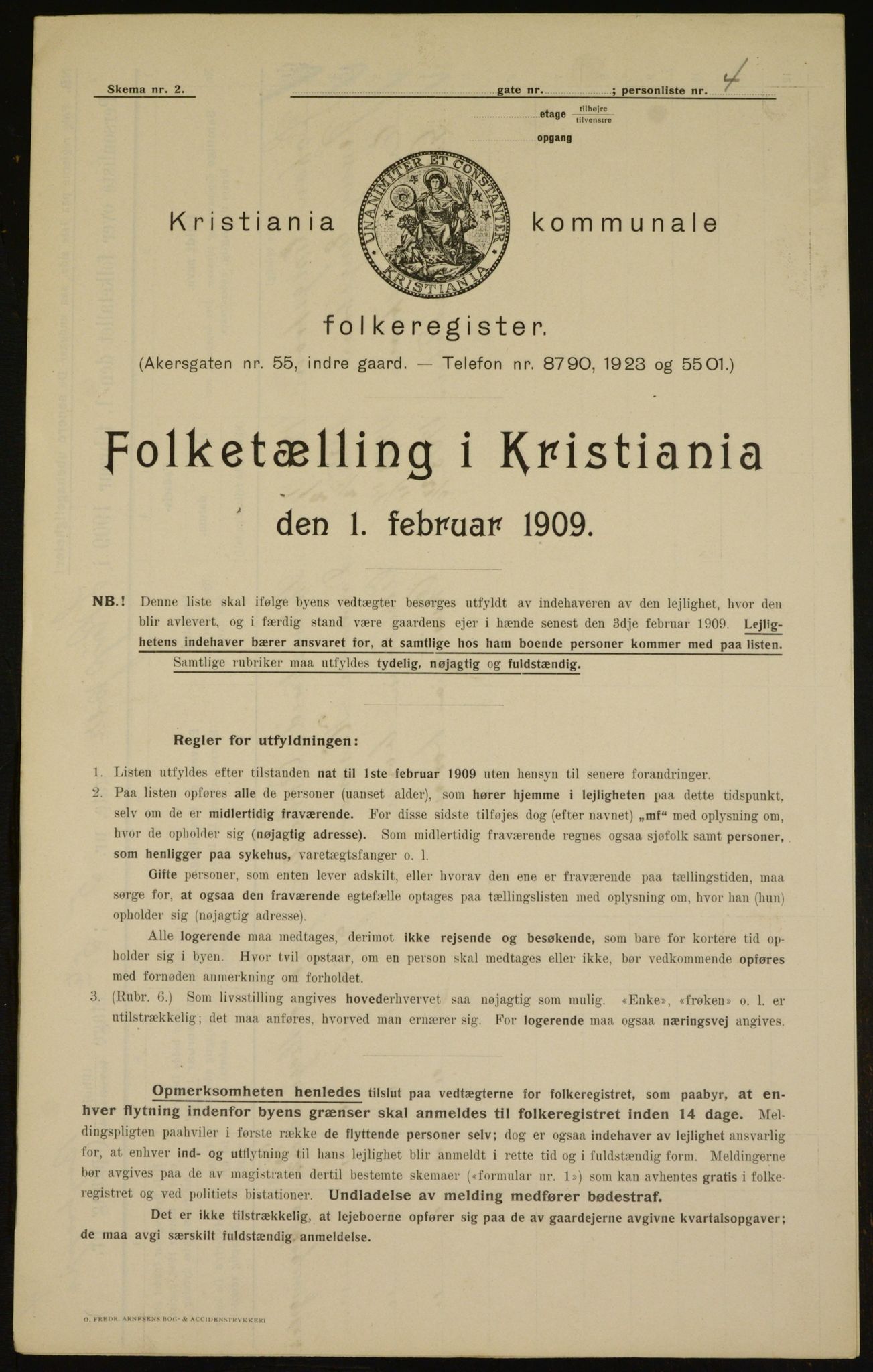 OBA, Municipal Census 1909 for Kristiania, 1909, p. 86532