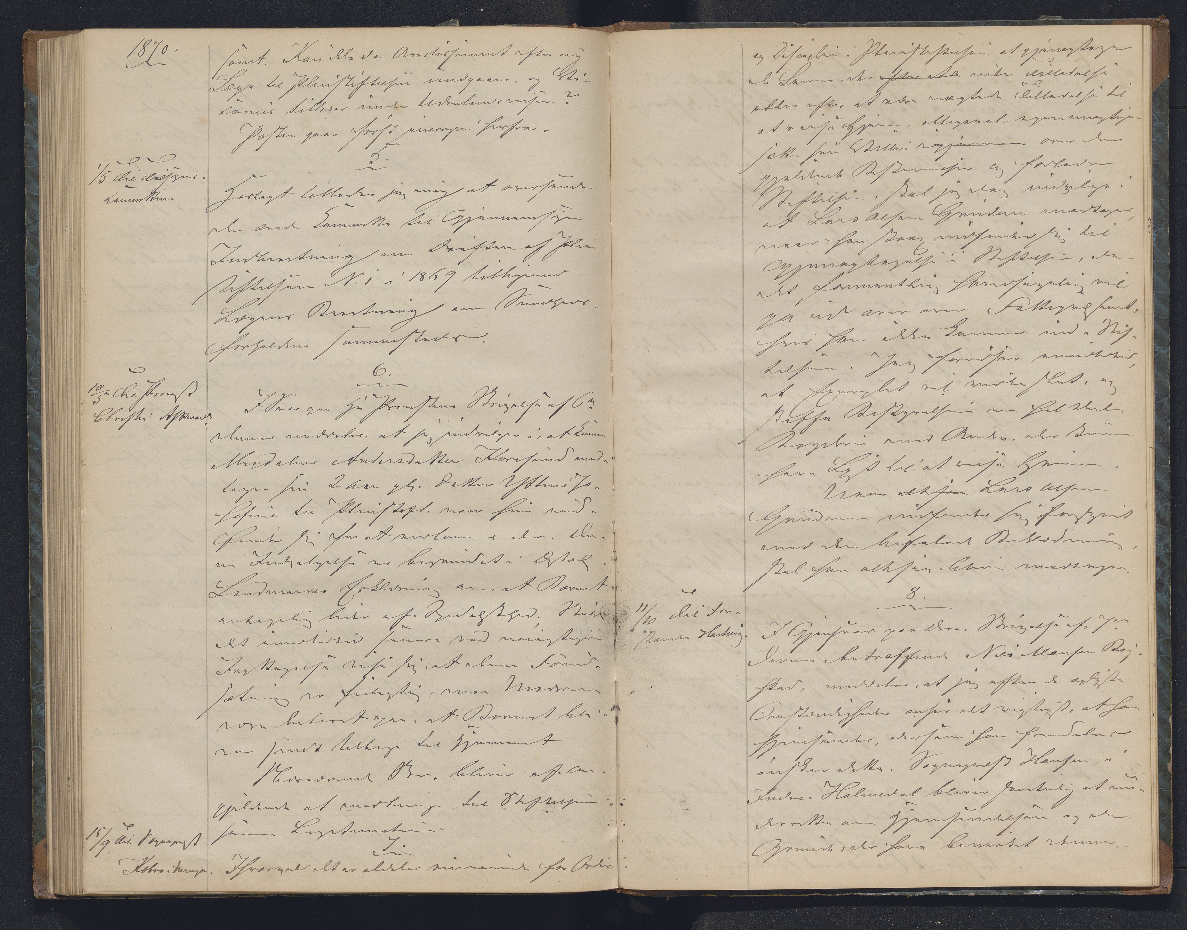 Lepraarkiver - Overlegen for den spedalske sykdom, AV/SAB-A-61001/B.b/L0006: Kopibok, 1860-1874