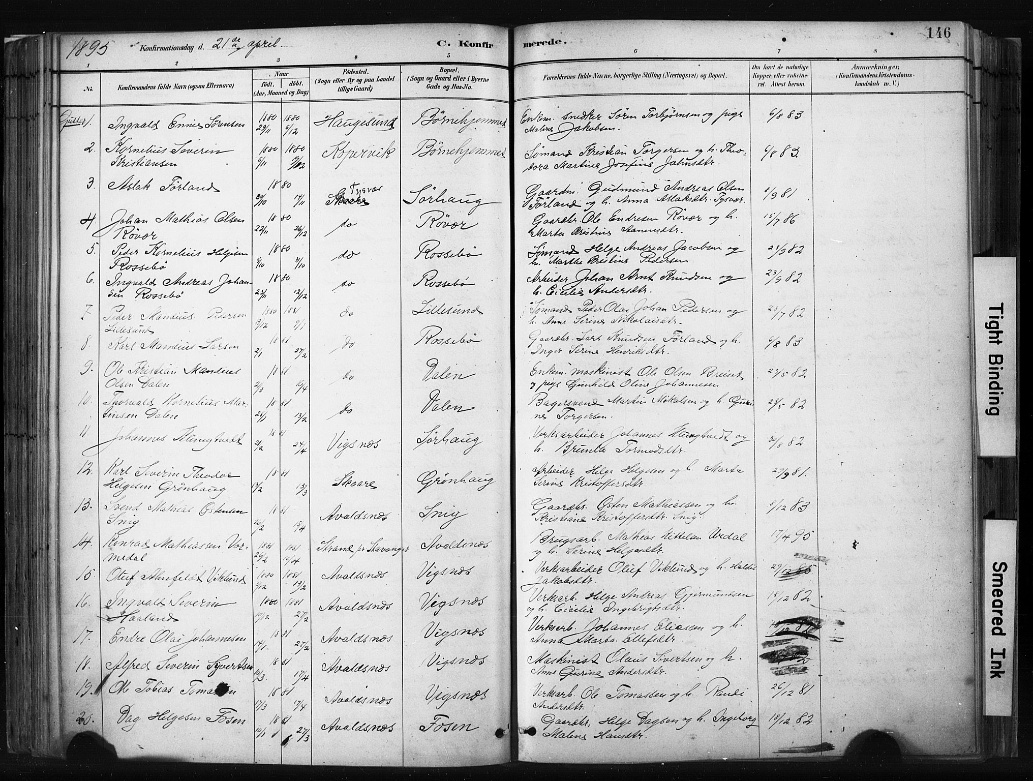 Haugesund sokneprestkontor, SAST/A -101863/H/Ha/Haa/L0004: Parish register (official) no. A 4, 1886-1908, p. 146
