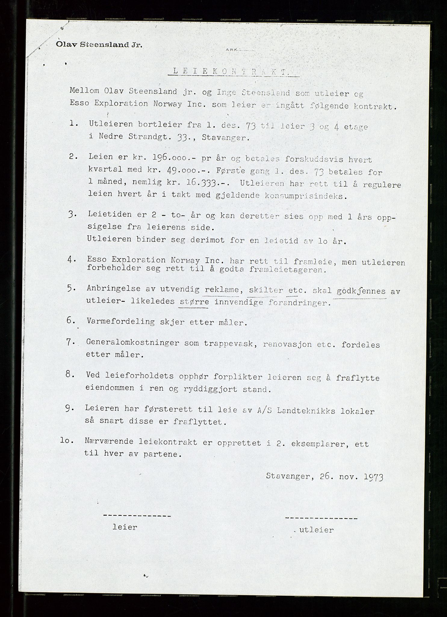 Pa 1512 - Esso Exploration and Production Norway Inc., SAST/A-101917/E/Ea/L0020: Kontrakter og avtaler, 1966-1974, p. 264