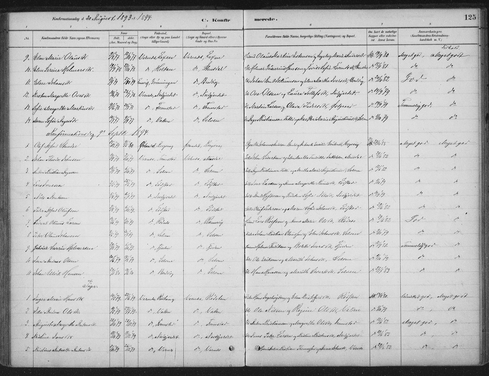 Ministerialprotokoller, klokkerbøker og fødselsregistre - Sør-Trøndelag, SAT/A-1456/662/L0755: Parish register (official) no. 662A01, 1879-1905, p. 125