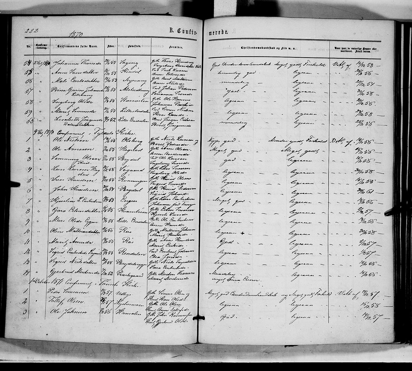 Tynset prestekontor, AV/SAH-PREST-058/H/Ha/Haa/L0021: Parish register (official) no. 21, 1863-1879, p. 222