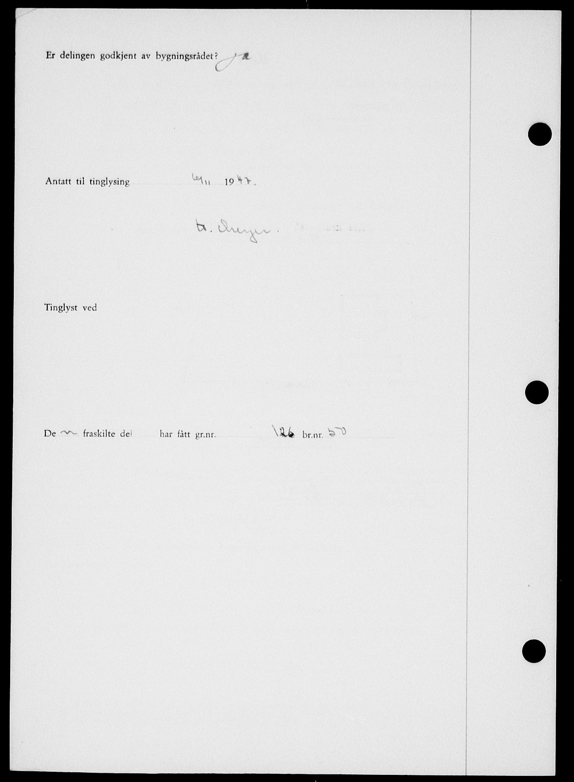 Onsøy sorenskriveri, SAO/A-10474/G/Ga/Gab/L0021: Mortgage book no. II A-21, 1947-1947, Diary no: : 3074/1947