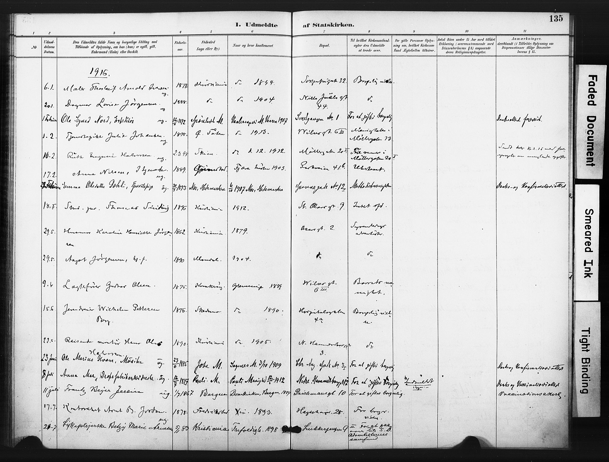 Trefoldighet prestekontor Kirkebøker, SAO/A-10882/F/Ff/L0002: Parish register (official) no. VI 2, 1891-1918, p. 135