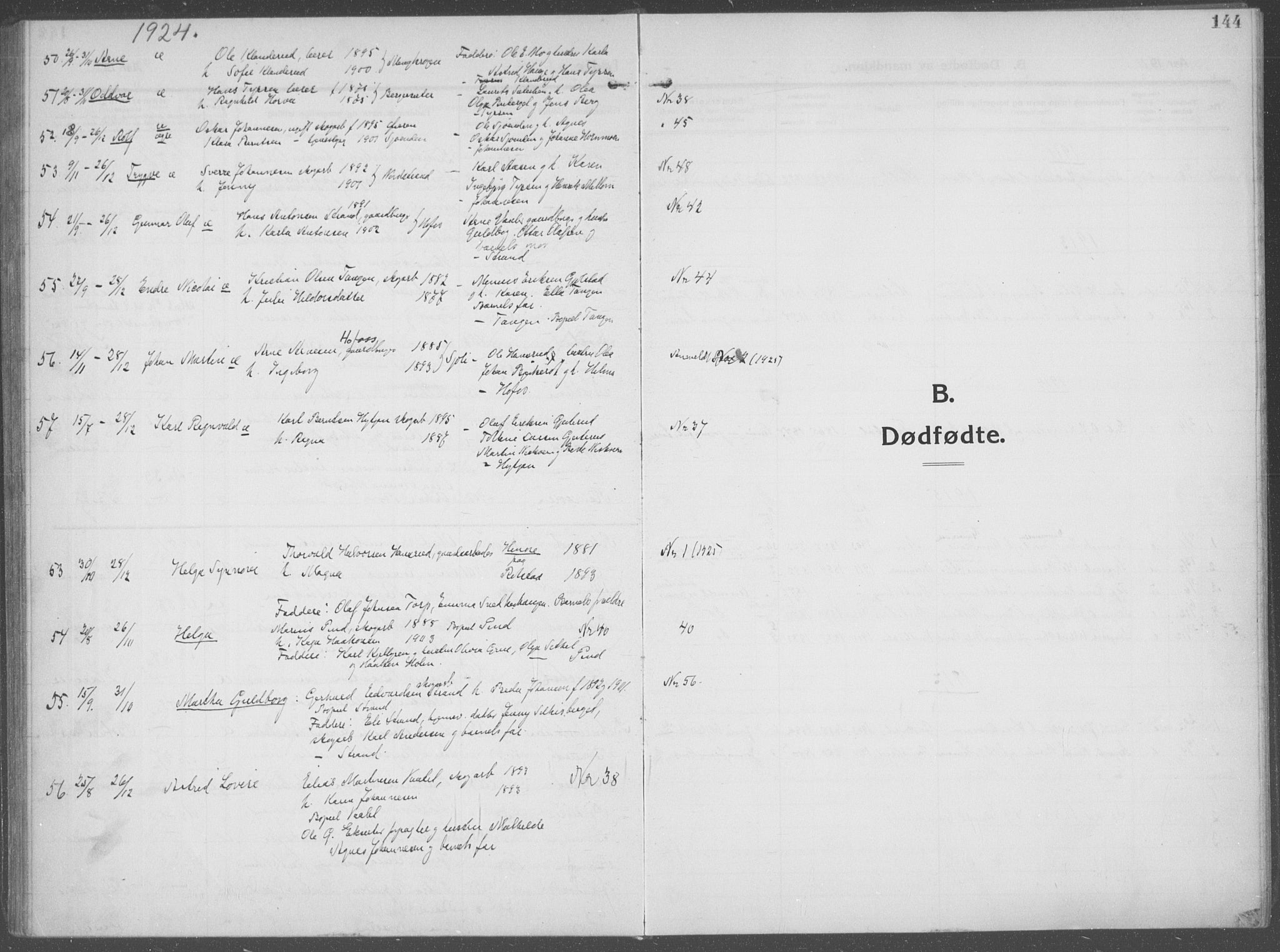Brandval prestekontor, SAH/PREST-034/H/Ha/Haa/L0004: Parish register (official) no. 4, 1910-1924, p. 144