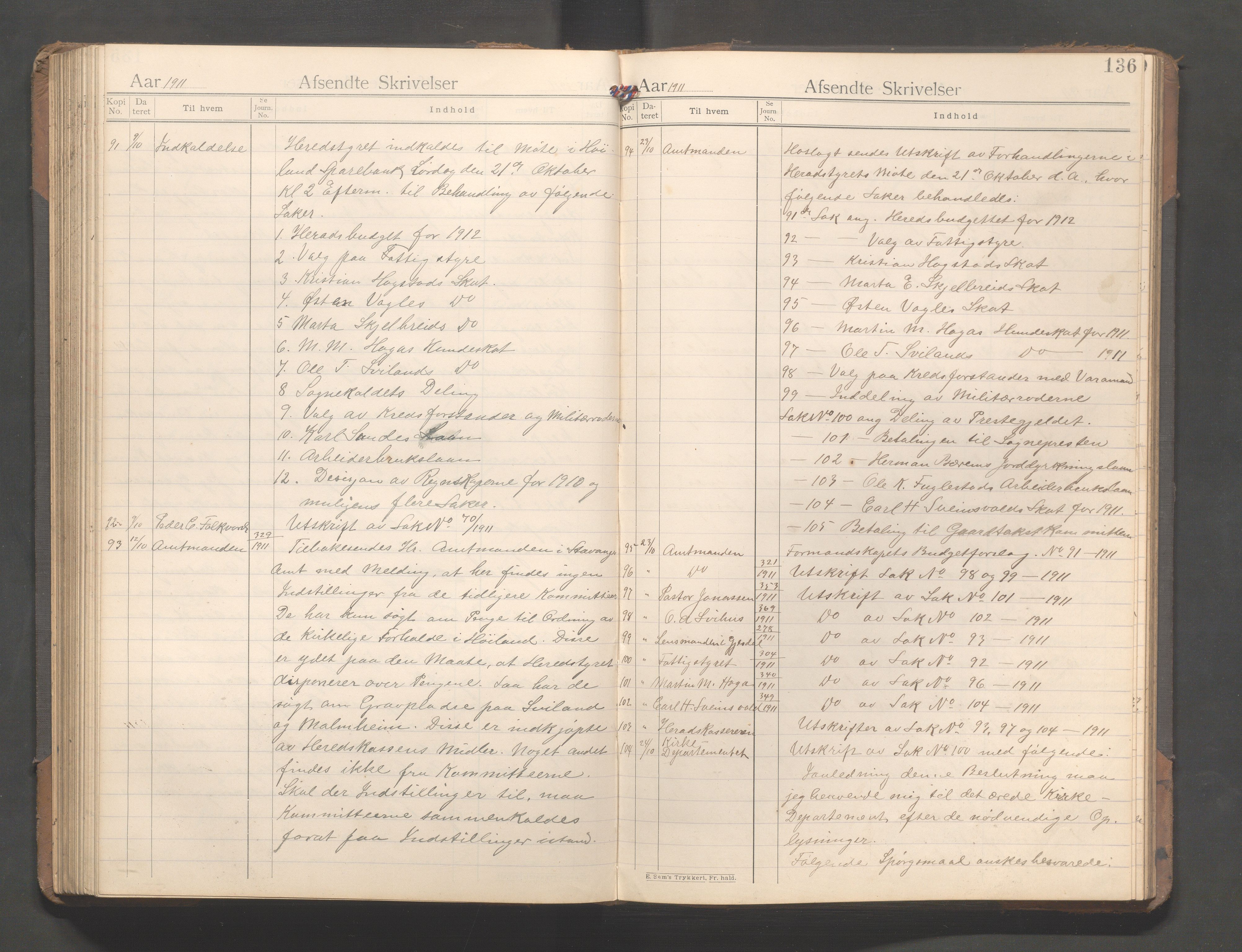 Høyland kommune - Formannskapet, IKAR/K-100046/B/L0003: Kopibok, 1898-1919, p. 136