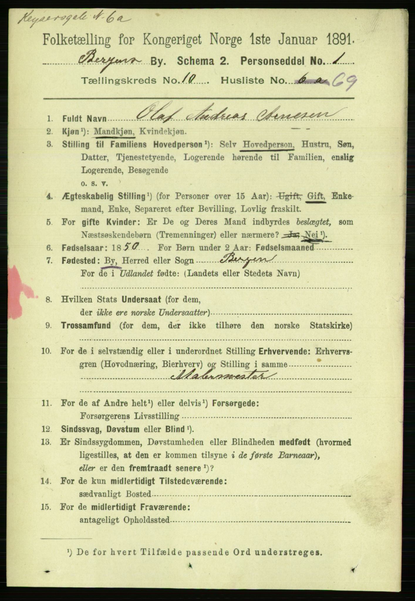 RA, 1891 Census for 1301 Bergen, 1891, p. 19797