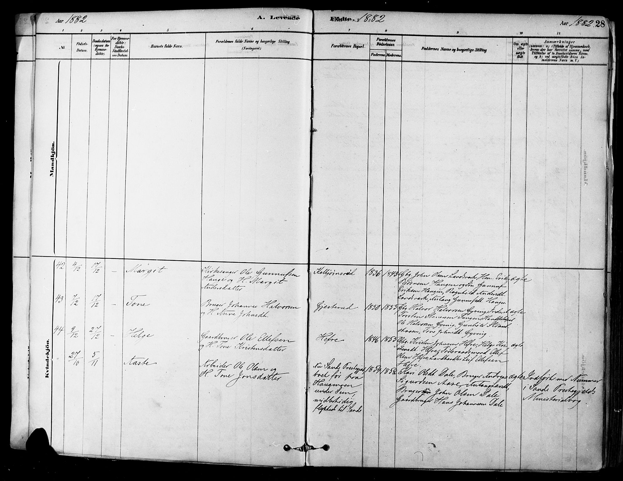 Heddal kirkebøker, AV/SAKO-A-268/F/Fa/L0008: Parish register (official) no. I 8, 1878-1903, p. 28