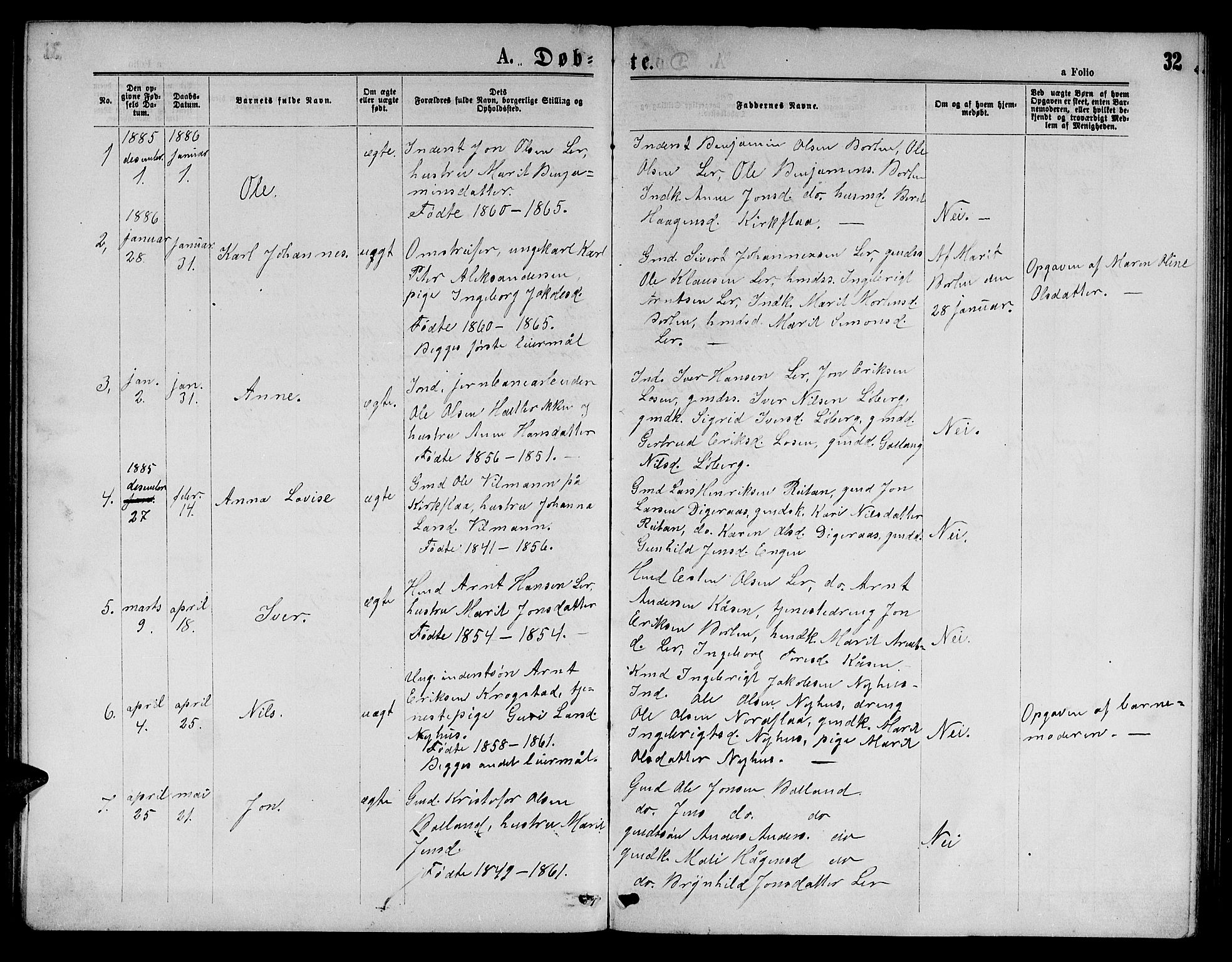 Ministerialprotokoller, klokkerbøker og fødselsregistre - Sør-Trøndelag, SAT/A-1456/693/L1122: Parish register (copy) no. 693C03, 1870-1886, p. 32