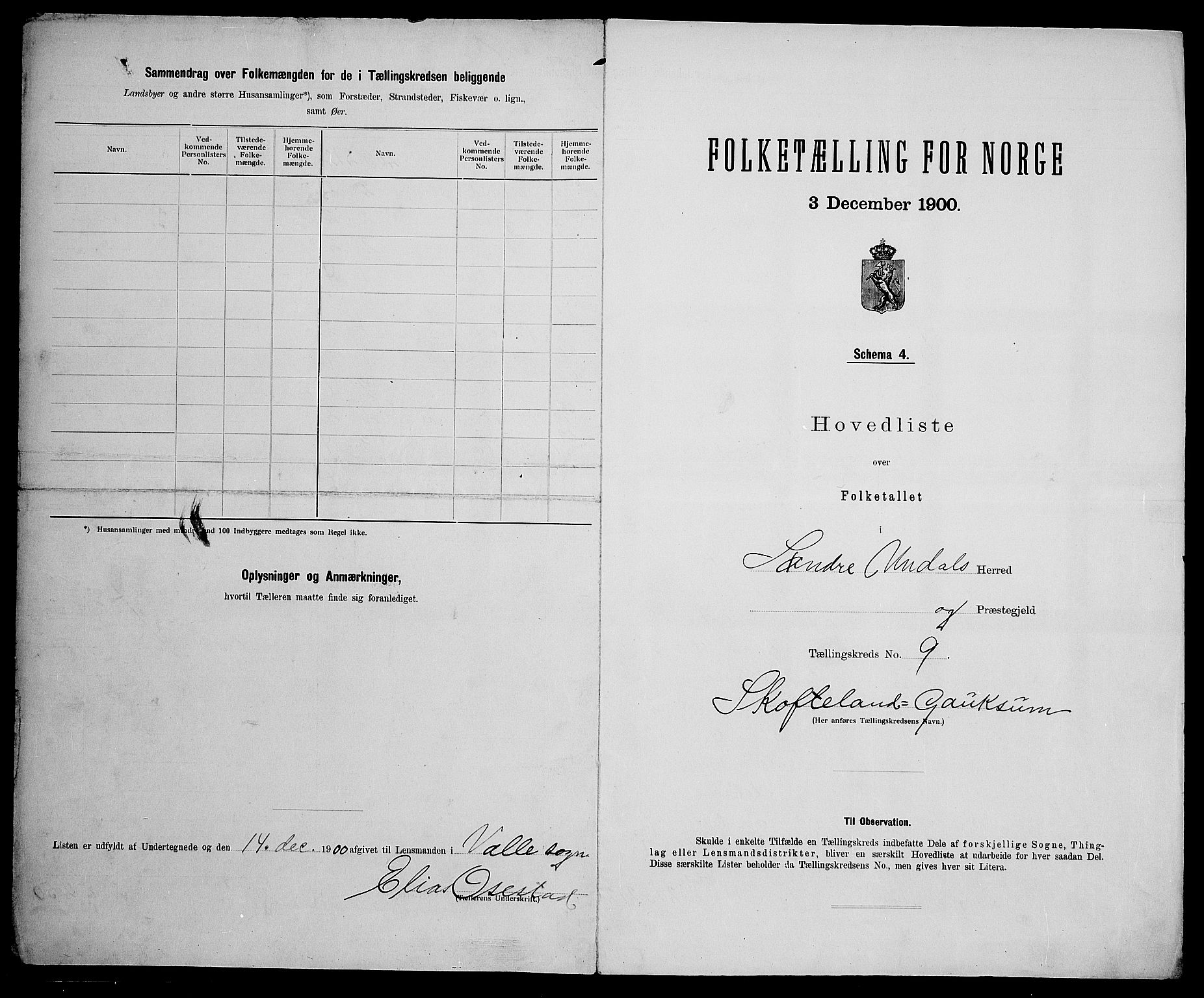 SAK, 1900 census for Sør-Audnedal, 1900, p. 32