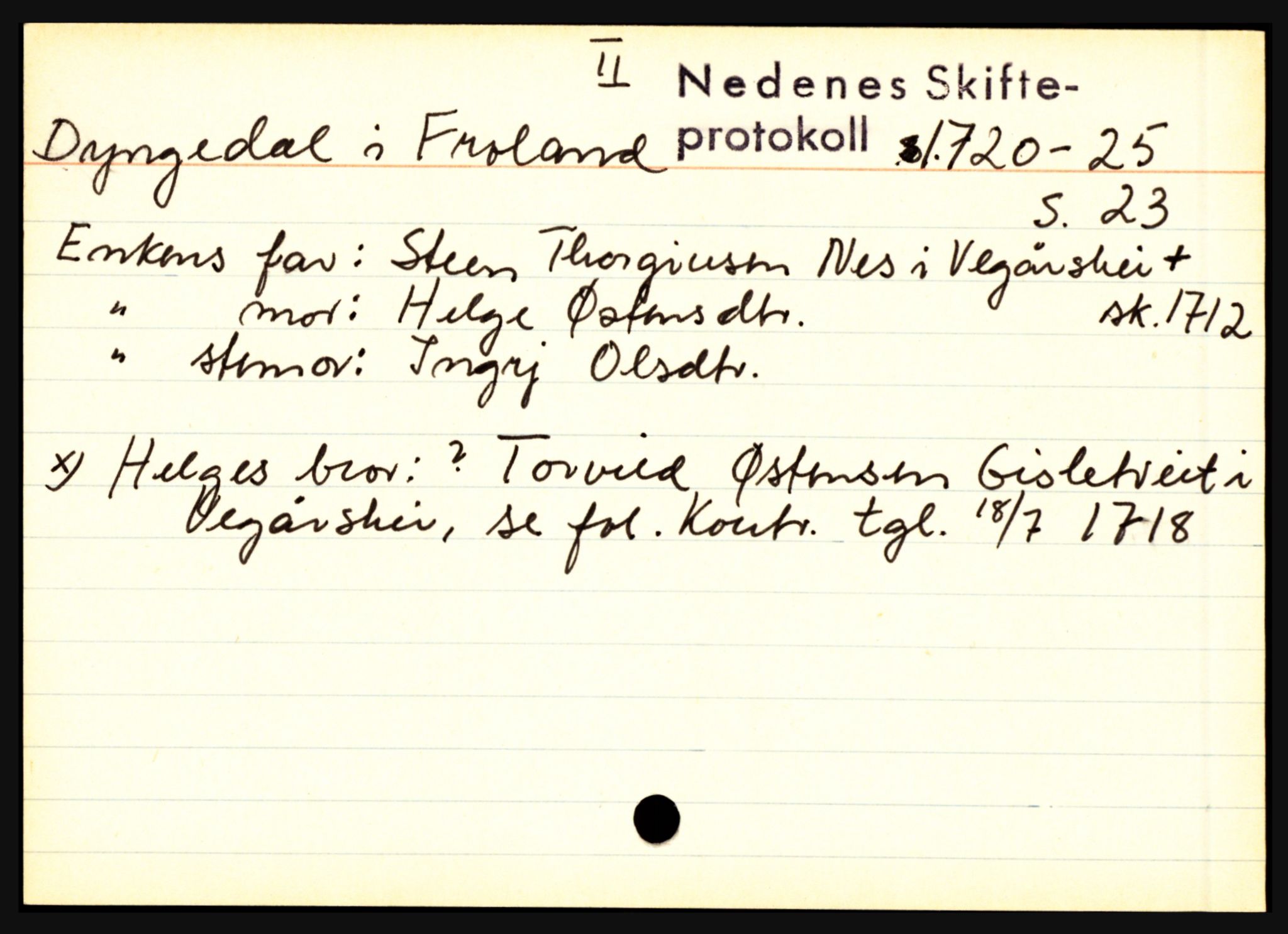 Nedenes sorenskriveri før 1824, AV/SAK-1221-0007/H, p. 5519