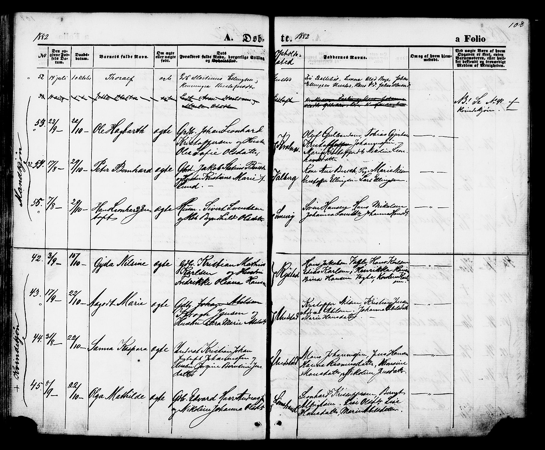 Ministerialprotokoller, klokkerbøker og fødselsregistre - Nordland, AV/SAT-A-1459/880/L1132: Parish register (official) no. 880A06, 1869-1887, p. 108