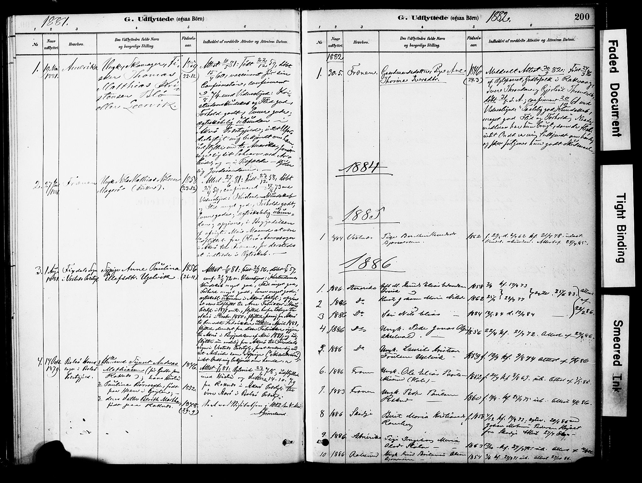 Ministerialprotokoller, klokkerbøker og fødselsregistre - Møre og Romsdal, AV/SAT-A-1454/563/L0736: Parish register (official) no. 563A01, 1878-1903, p. 200