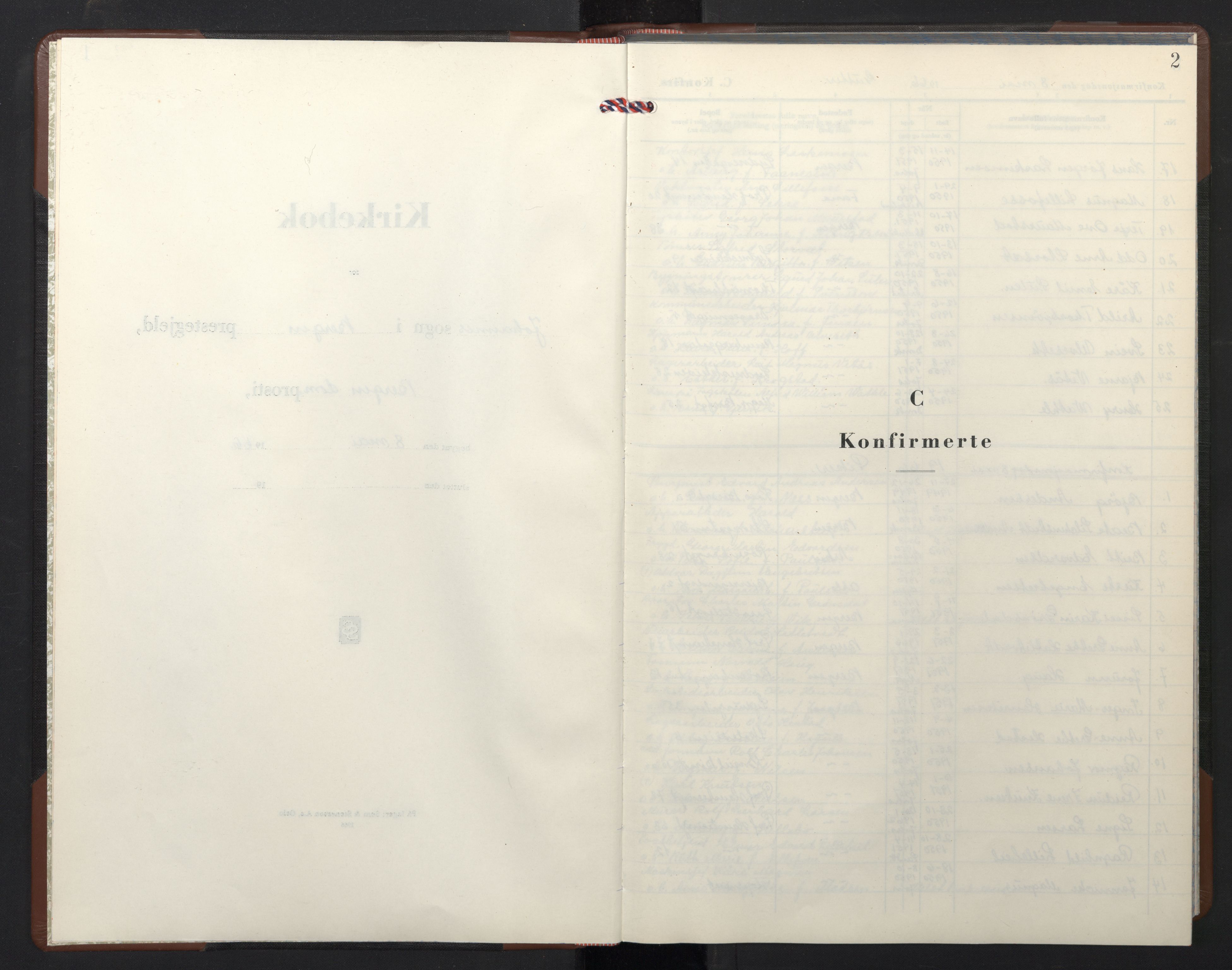 Johanneskirken sokneprestembete, SAB/A-76001/H/Hab: Parish register (copy) no. B 5, 1966-1969, p. 1b-2a