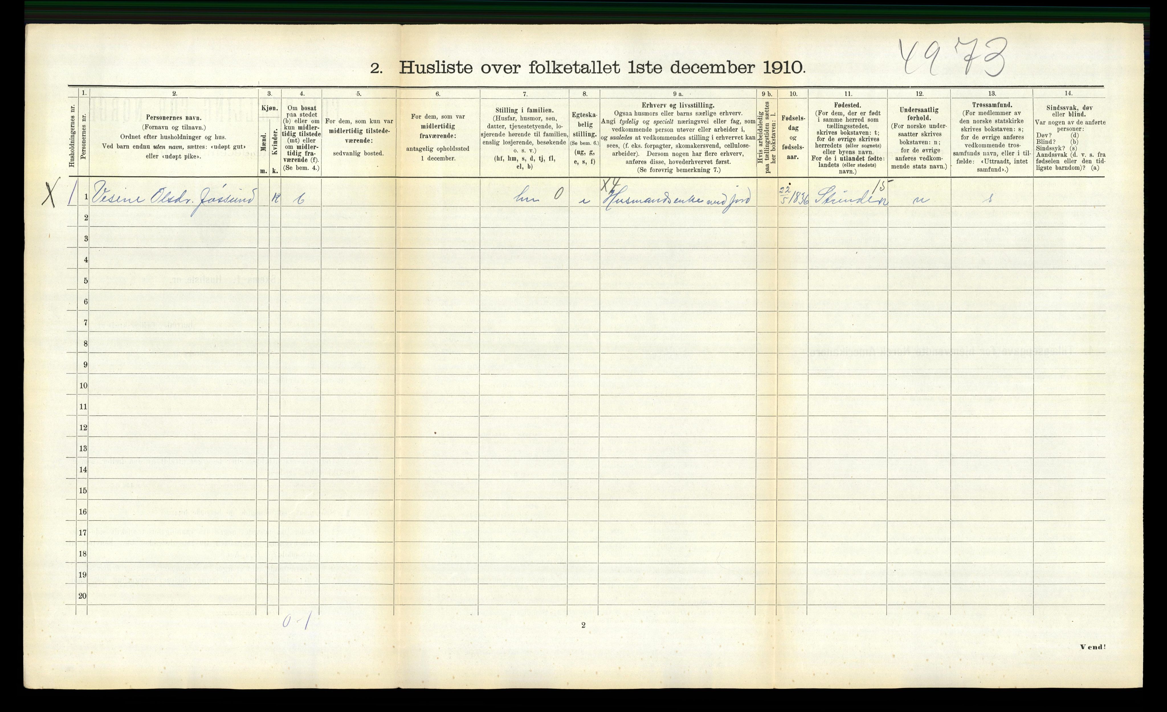 RA, 1910 census for Jøssund, 1910, p. 417