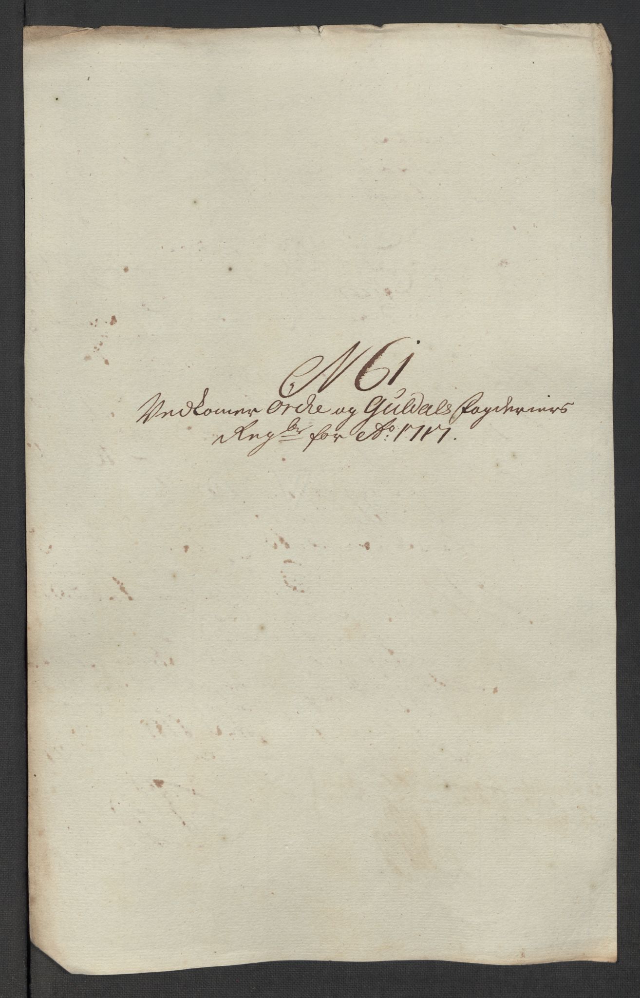 Rentekammeret inntil 1814, Reviderte regnskaper, Fogderegnskap, RA/EA-4092/R60/L3969: Fogderegnskap Orkdal og Gauldal, 1717, p. 474