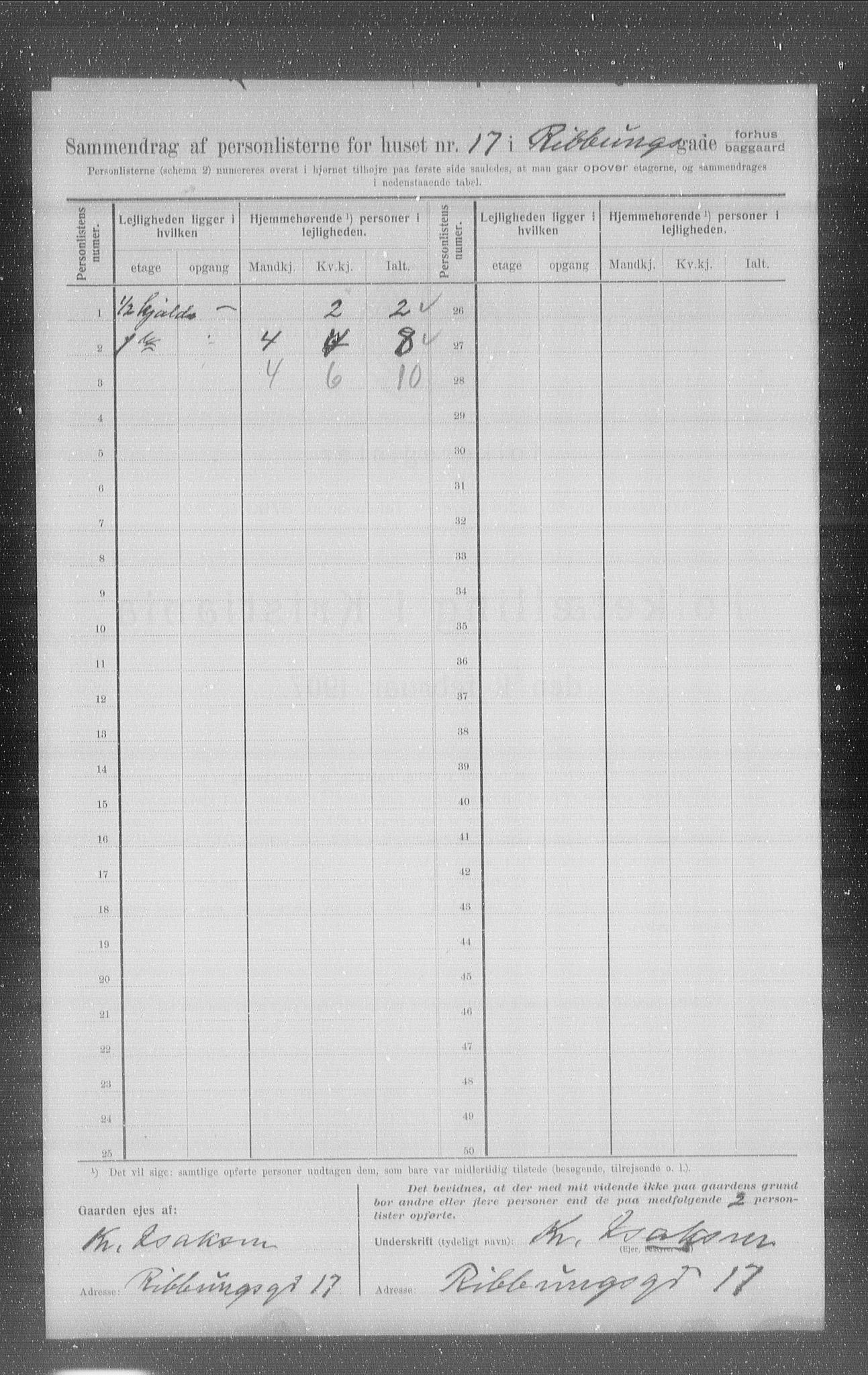 OBA, Municipal Census 1907 for Kristiania, 1907, p. 42348