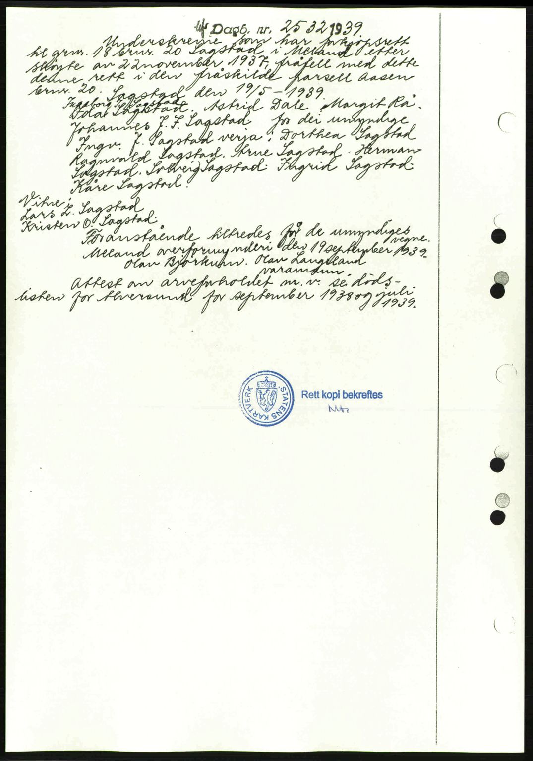 Nordhordland sorenskrivar, SAB/A-2901/1/G/Gb/Gbf/L0010: Mortgage book no. A10, 1939-1940, Diary no: : 2529/1939