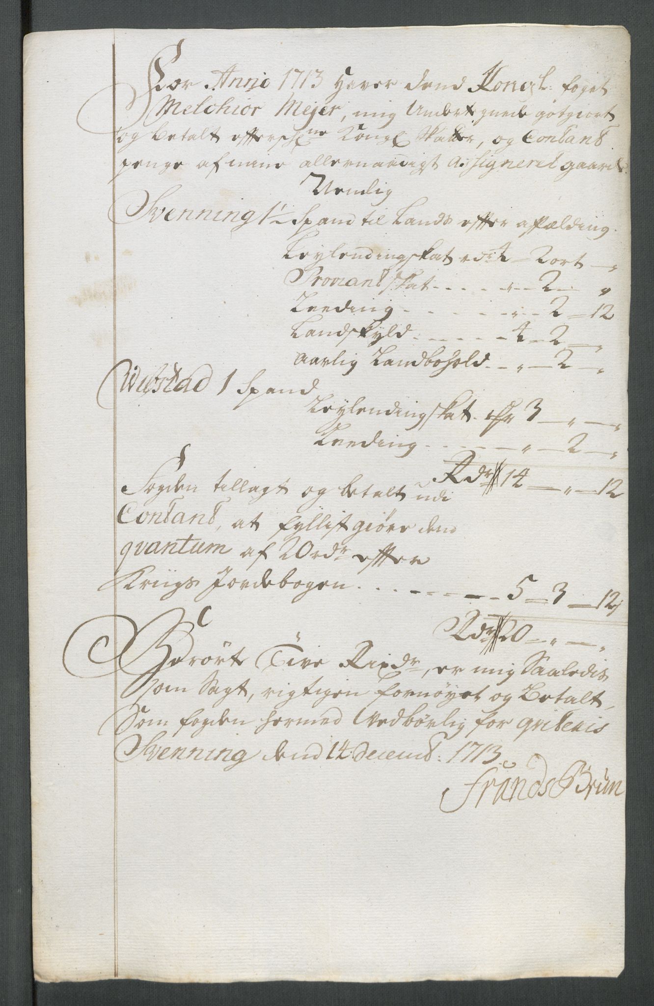 Rentekammeret inntil 1814, Reviderte regnskaper, Fogderegnskap, AV/RA-EA-4092/R64/L4434: Fogderegnskap Namdal, 1713, p. 205