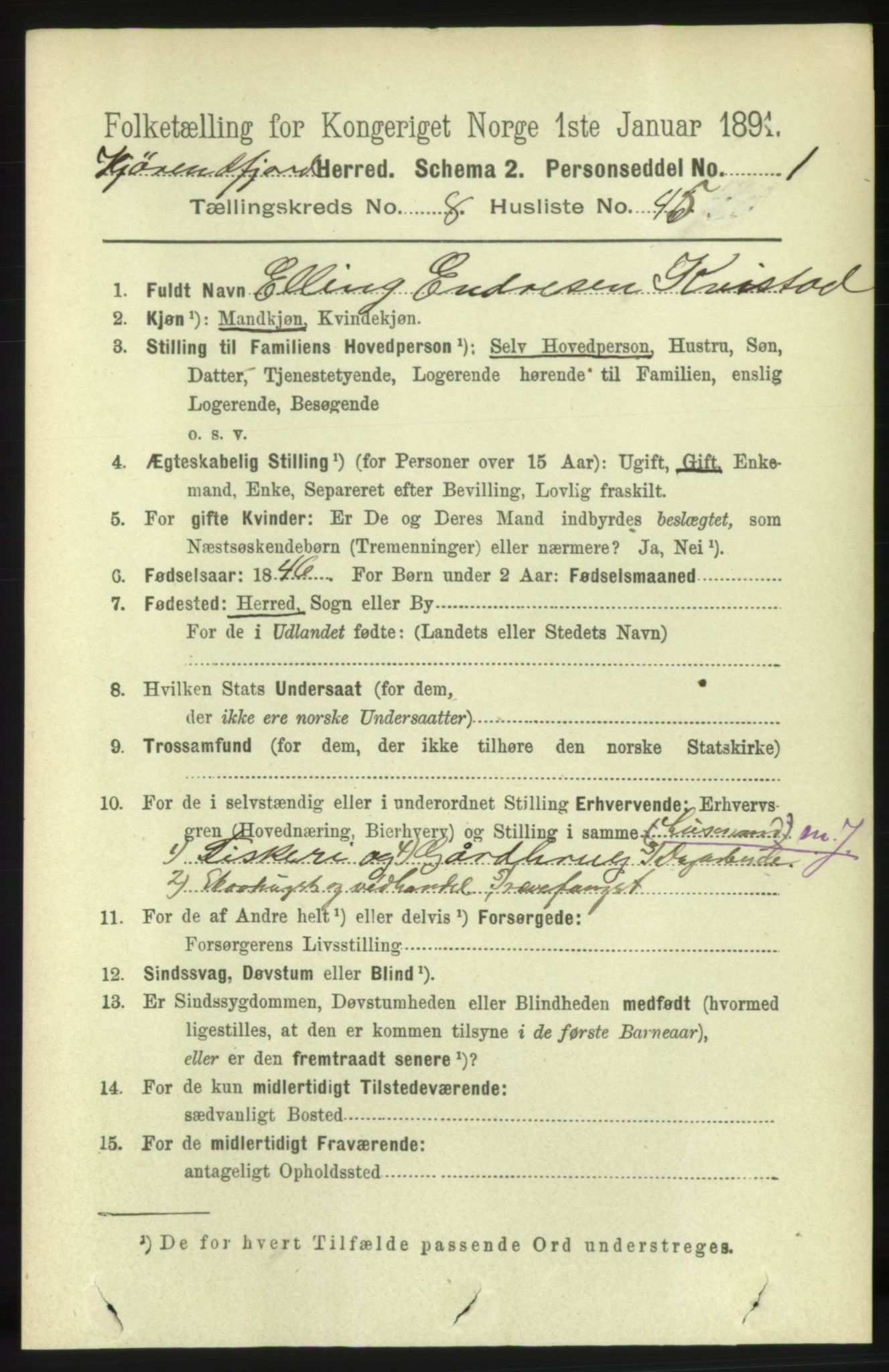 RA, 1891 census for 1522 Hjørundfjord, 1891, p. 2161