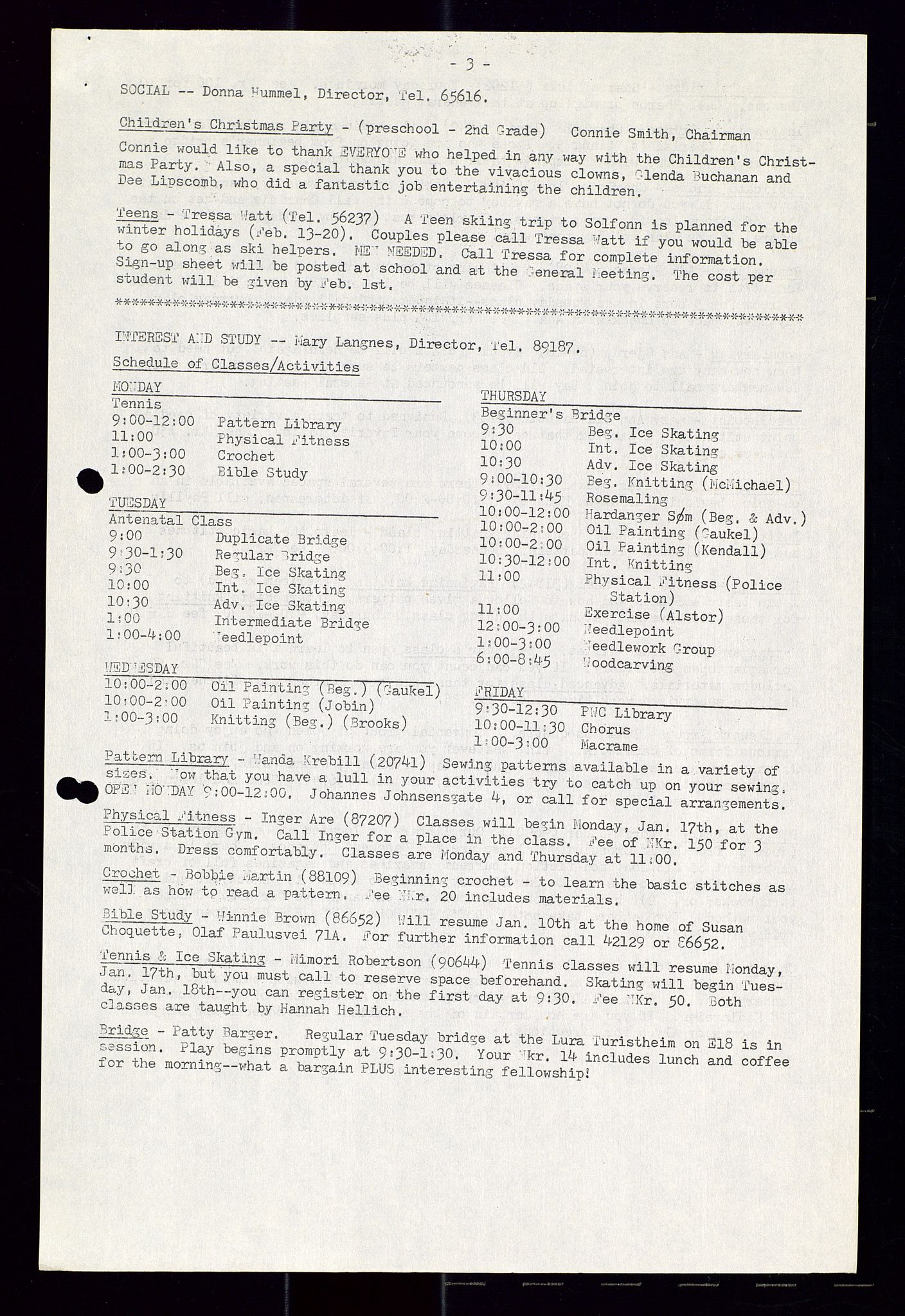 PA 1547 - Petroleum Wives Club, AV/SAST-A-101974/X/Xa/L0001: Newsletters (1971-1978)/radiointervjuer på kasett (1989-1992), 1970-1978