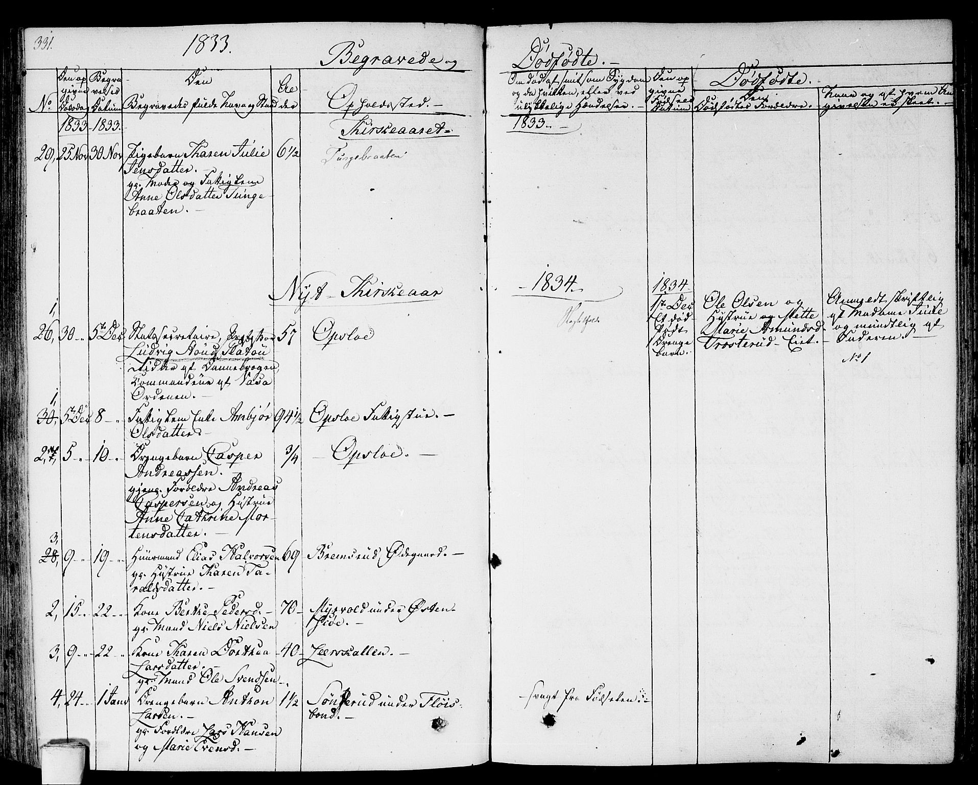 Gamlebyen prestekontor Kirkebøker, SAO/A-10884/F/Fa/L0003: Parish register (official) no. 3, 1829-1849, p. 331