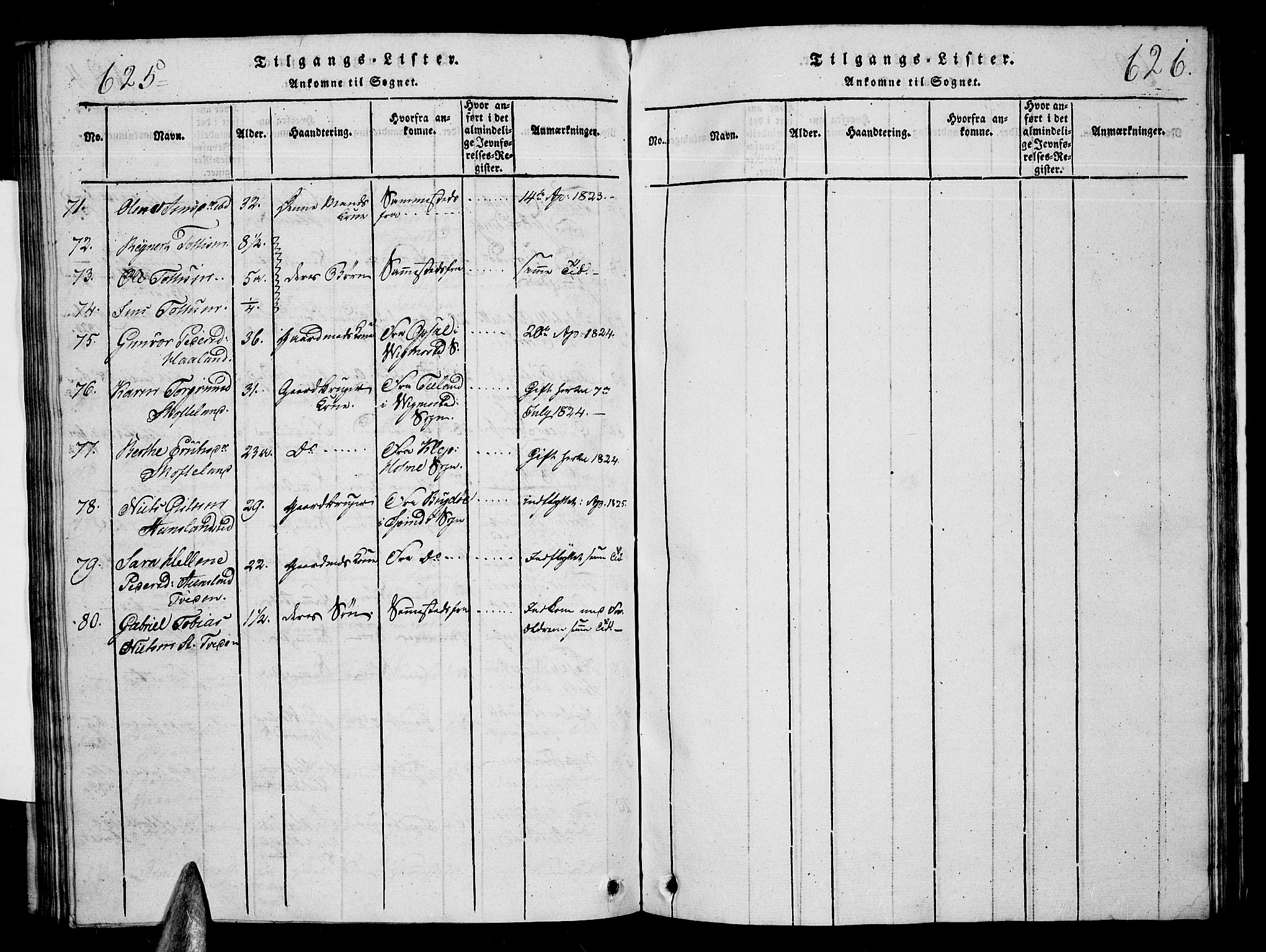 Sør-Audnedal sokneprestkontor, AV/SAK-1111-0039/F/Fb/Fbb/L0001: Parish register (copy) no. B 1, 1815-1827, p. 625-626