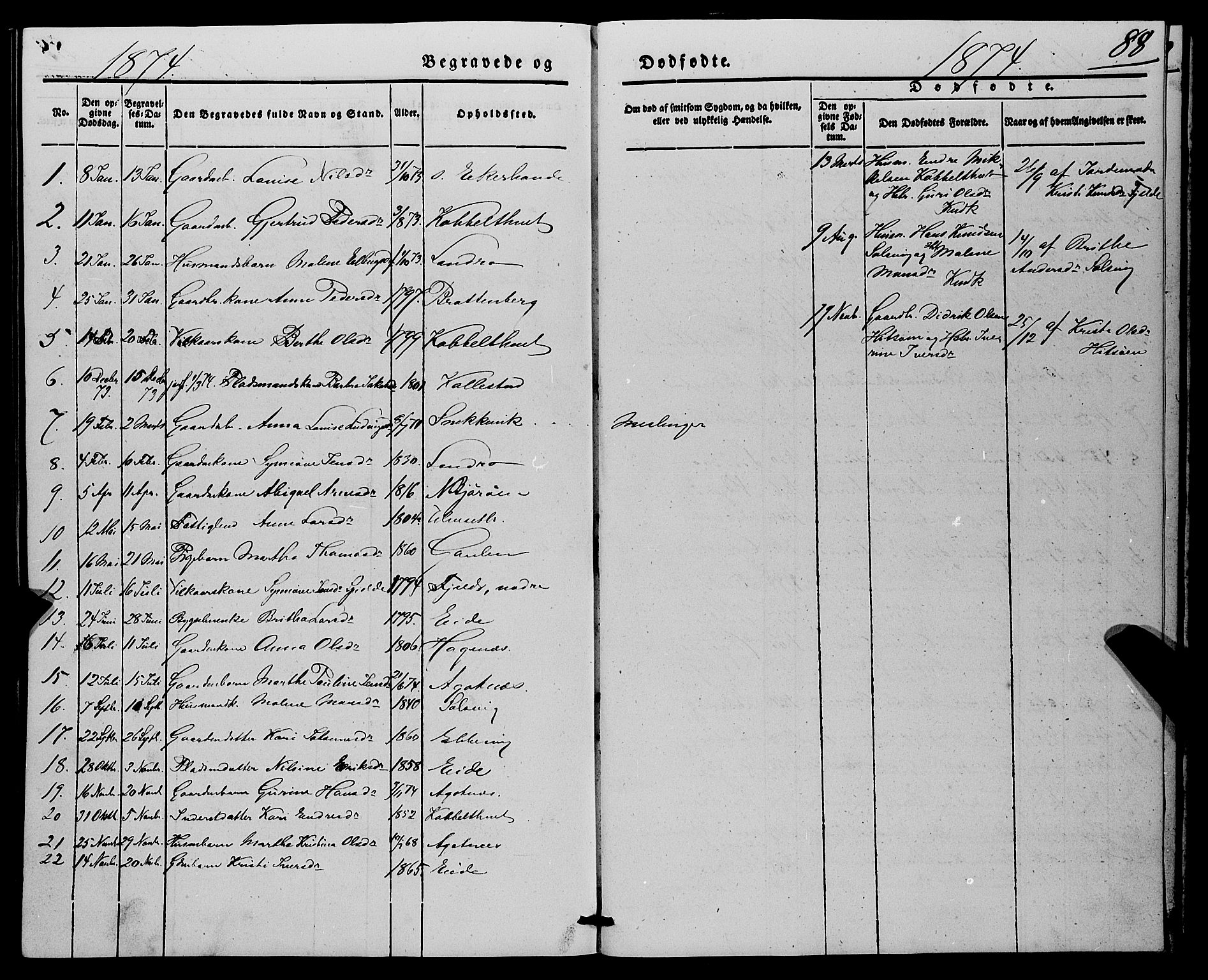 Fjell sokneprestembete, SAB/A-75301/H/Haa: Parish register (official) no. A 7, 1847-1877, p. 88