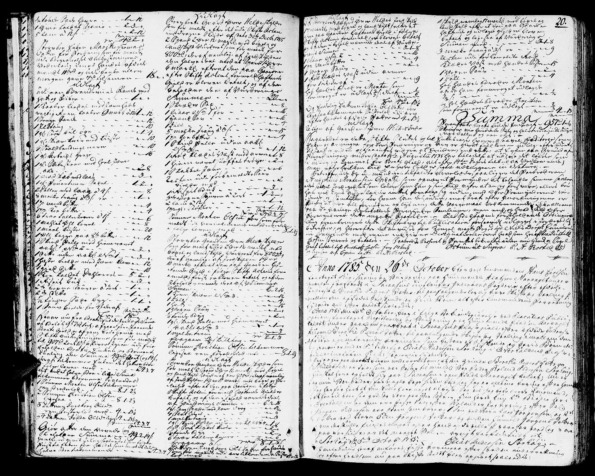Inderøy sorenskriveri, AV/SAT-A-4147/1/3/3A/L0014: Skifteprotokoll, 1785-1796, p. 19b-20a