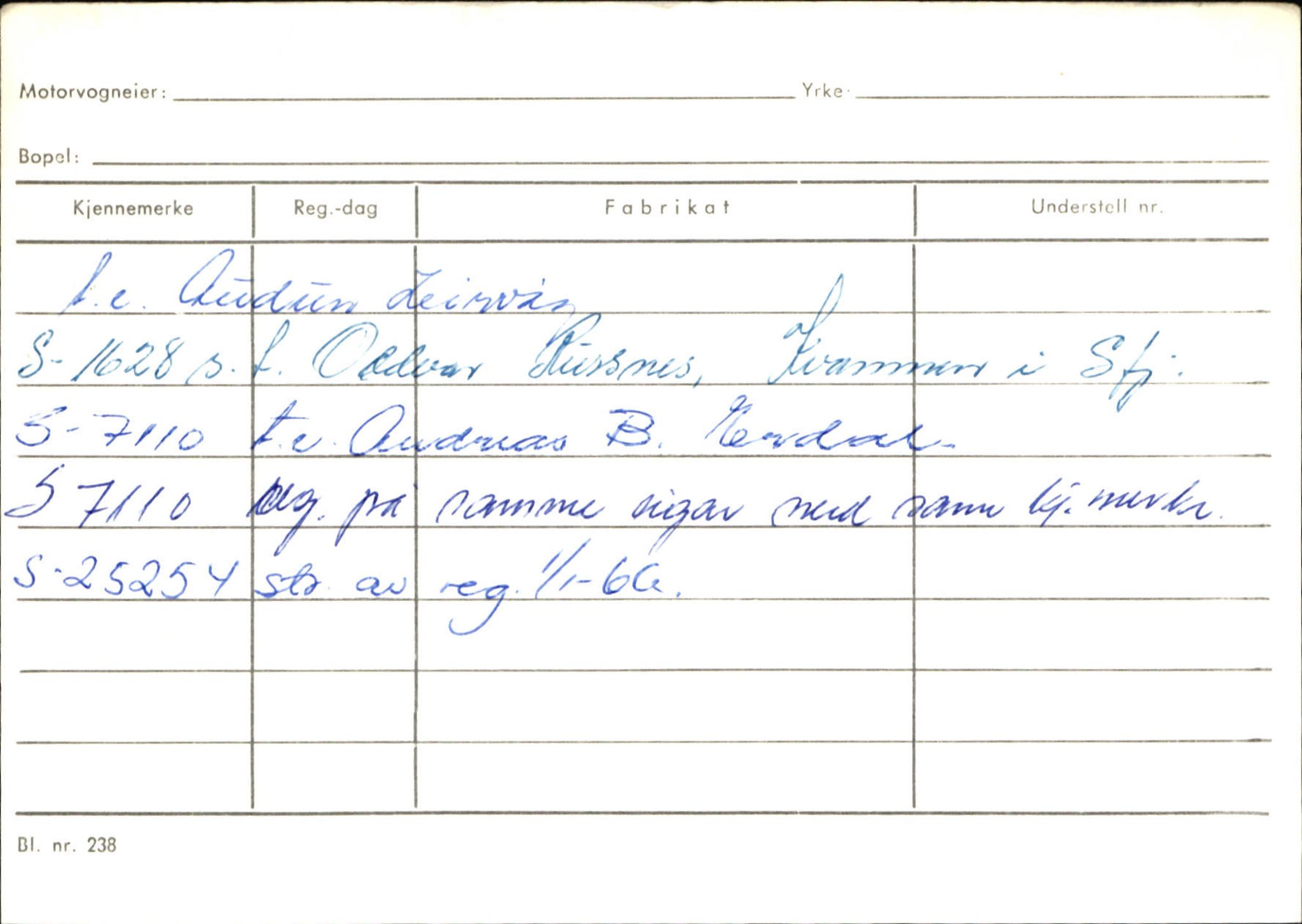 Statens vegvesen, Sogn og Fjordane vegkontor, AV/SAB-A-5301/4/F/L0132: Eigarregister Askvoll A-Å. Balestrand A-Å, 1945-1975, p. 1092