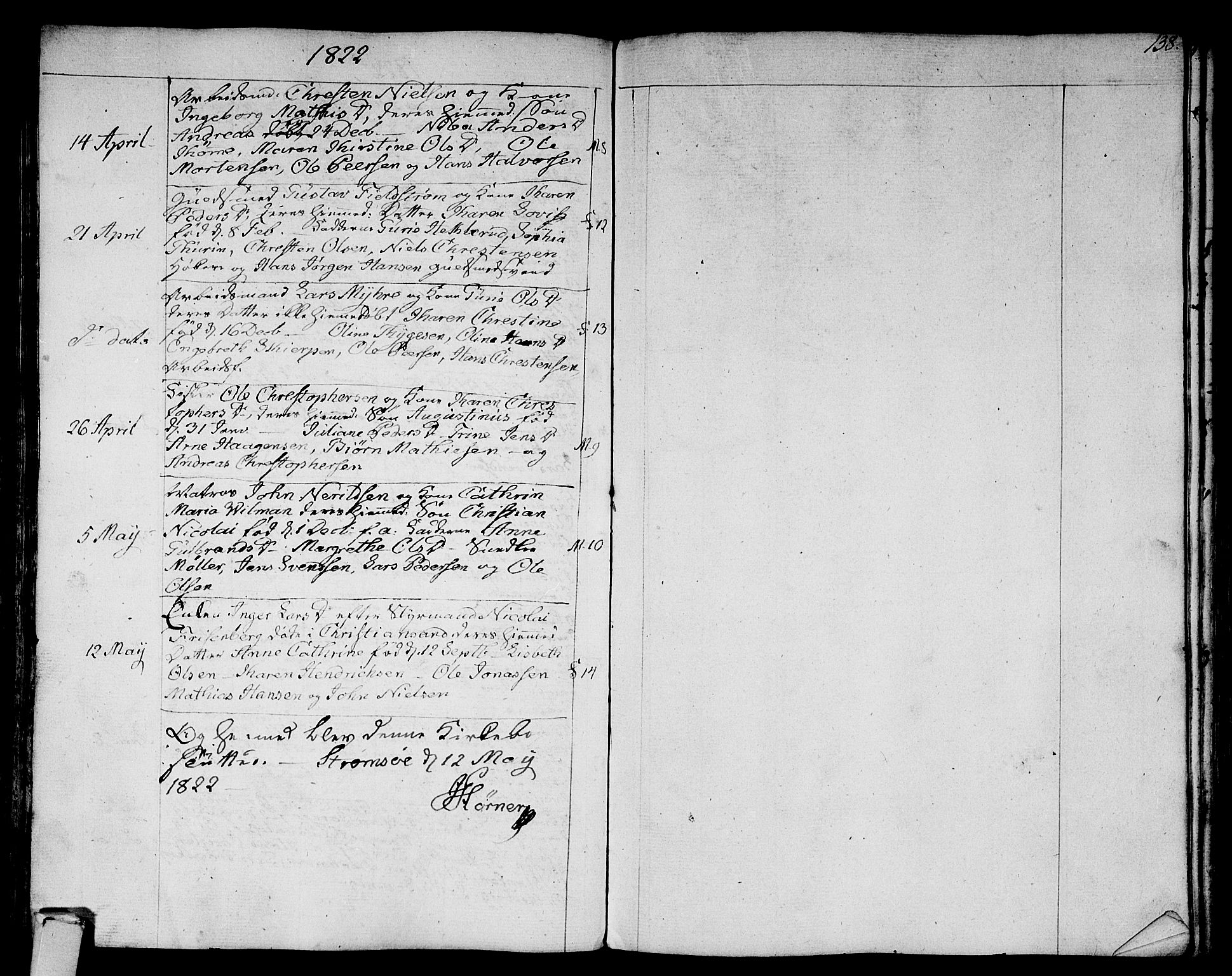Strømsø kirkebøker, SAKO/A-246/F/Fa/L0010: Parish register (official) no. I 10, 1792-1822, p. 138