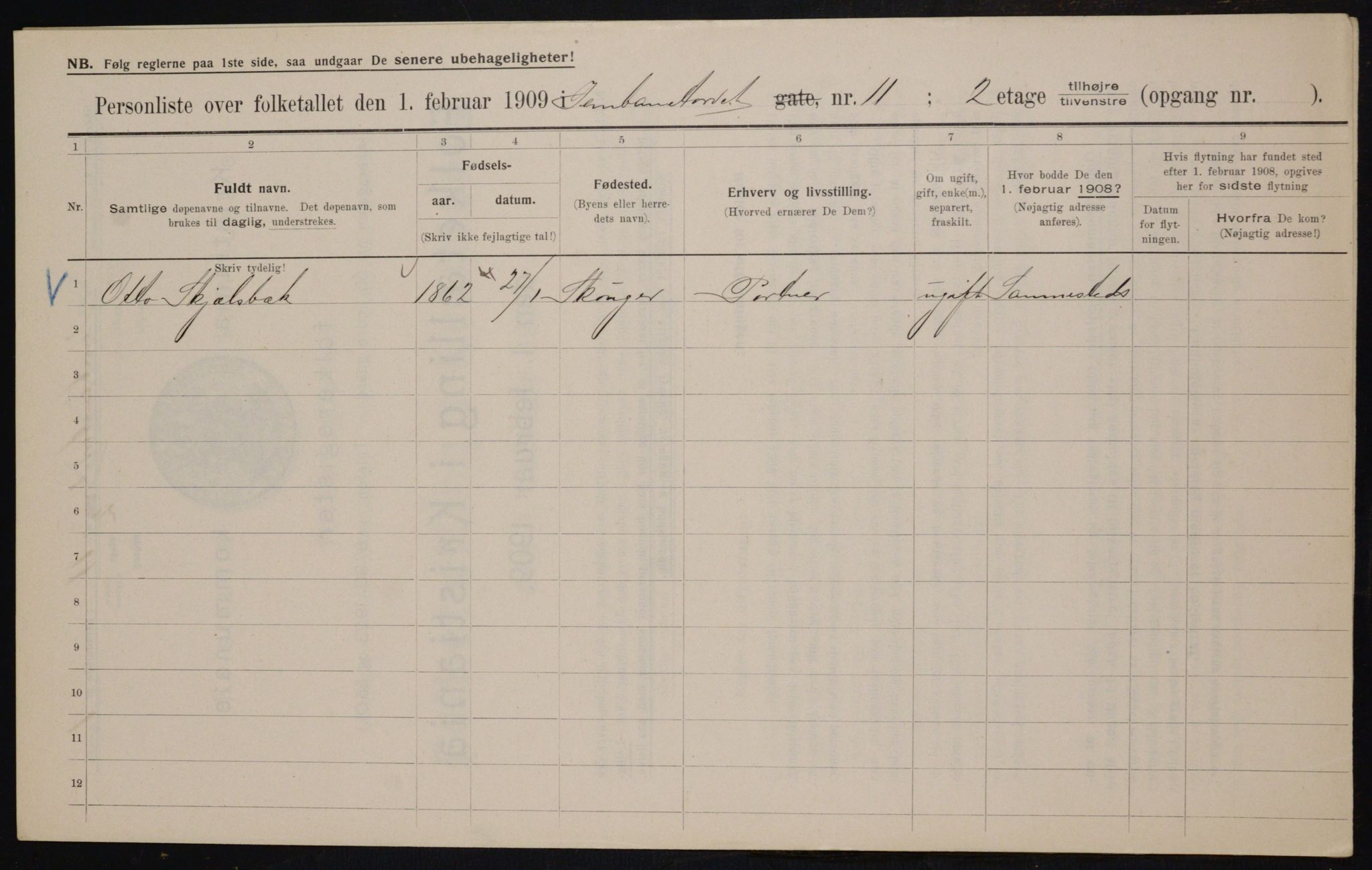 OBA, Municipal Census 1909 for Kristiania, 1909, p. 42892