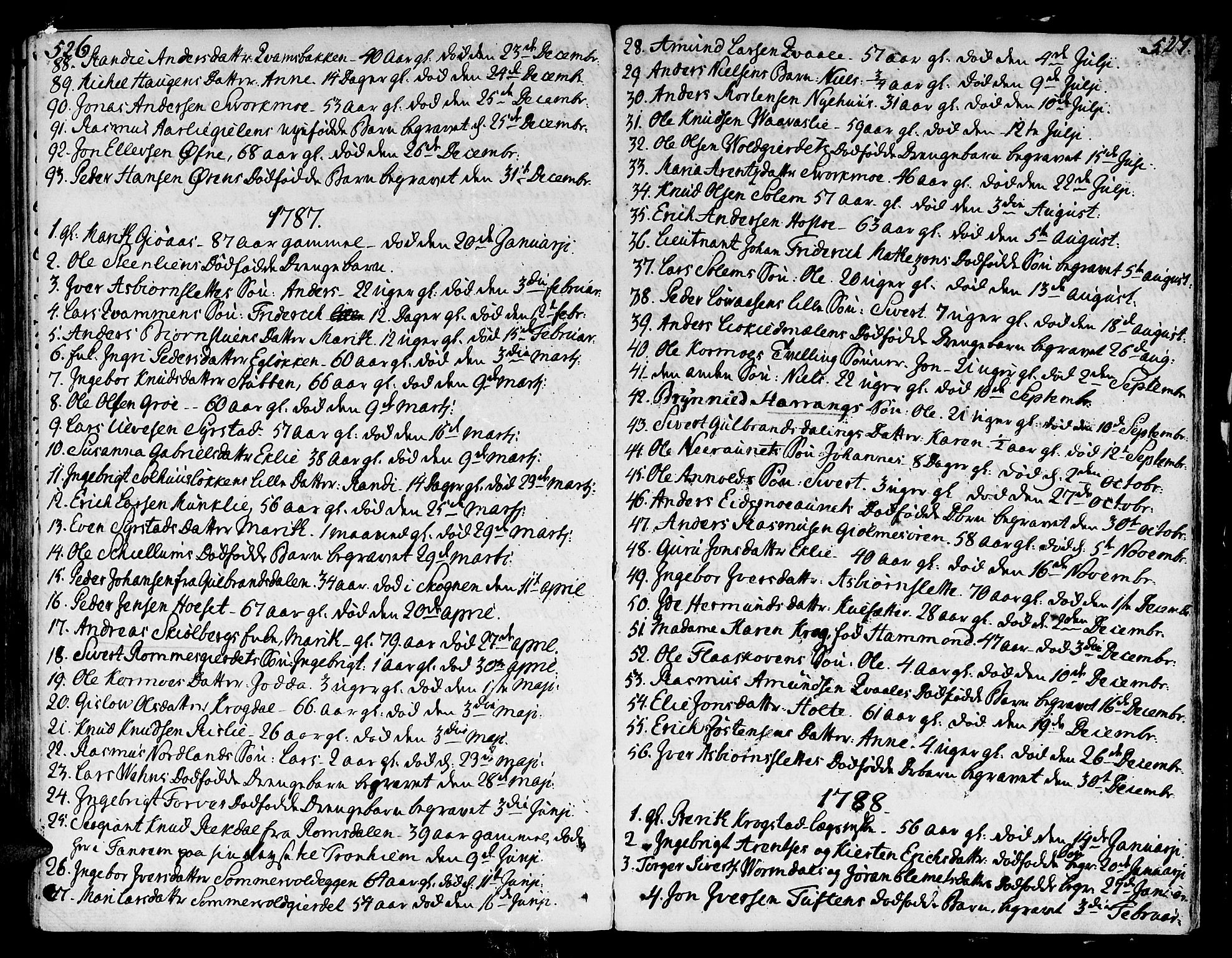 Ministerialprotokoller, klokkerbøker og fødselsregistre - Sør-Trøndelag, SAT/A-1456/668/L0802: Parish register (official) no. 668A02, 1776-1799, p. 526-527