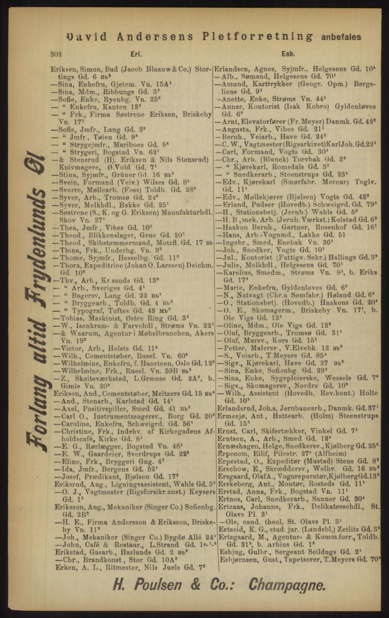 Kristiania/Oslo adressebok, PUBL/-, 1902, p. 302