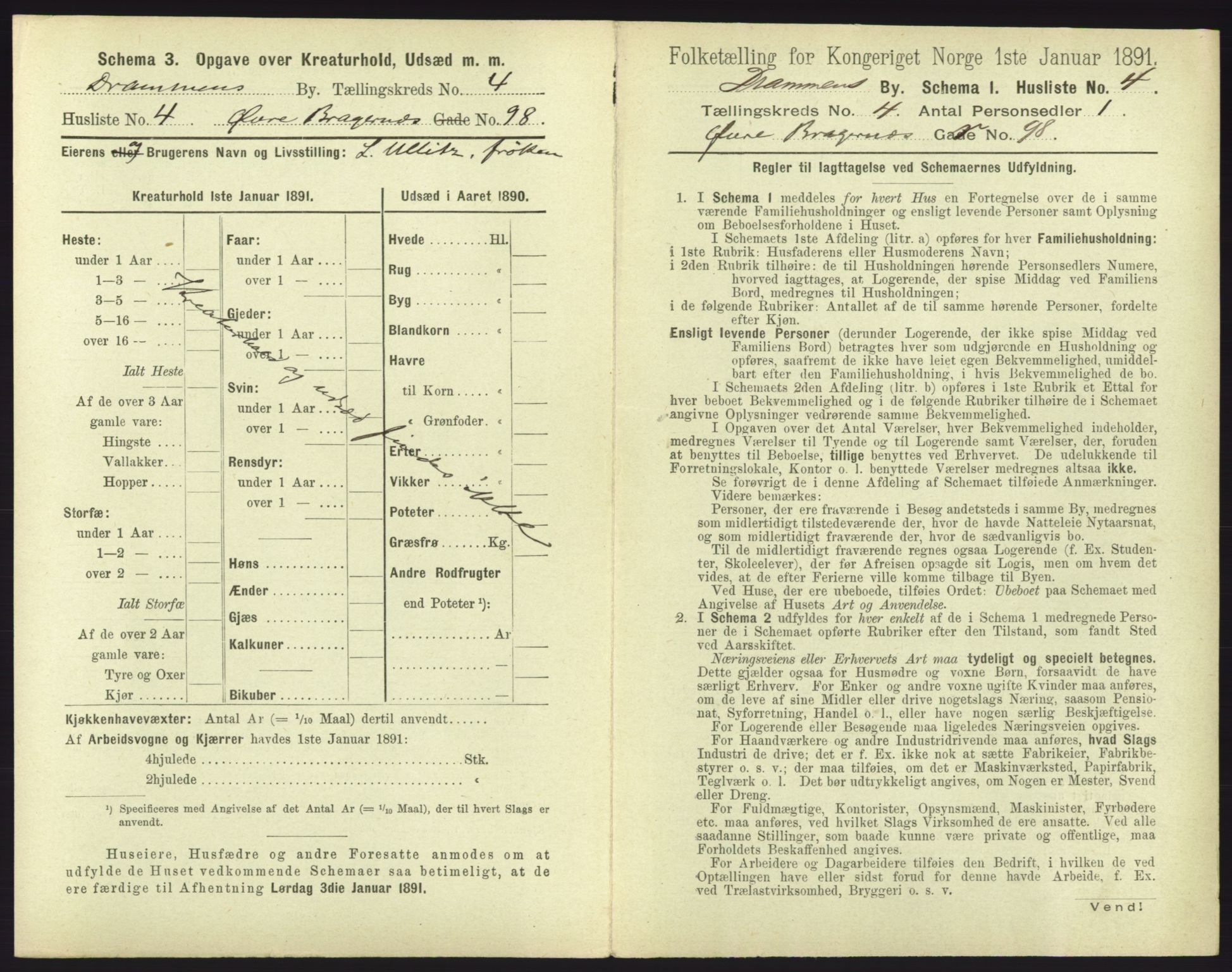 RA, 1891 census for 0602 Drammen, 1891, p. 375