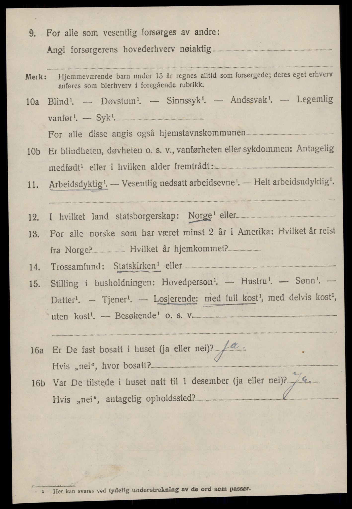 SAT, 1920 census for Sylte, 1920, p. 2616