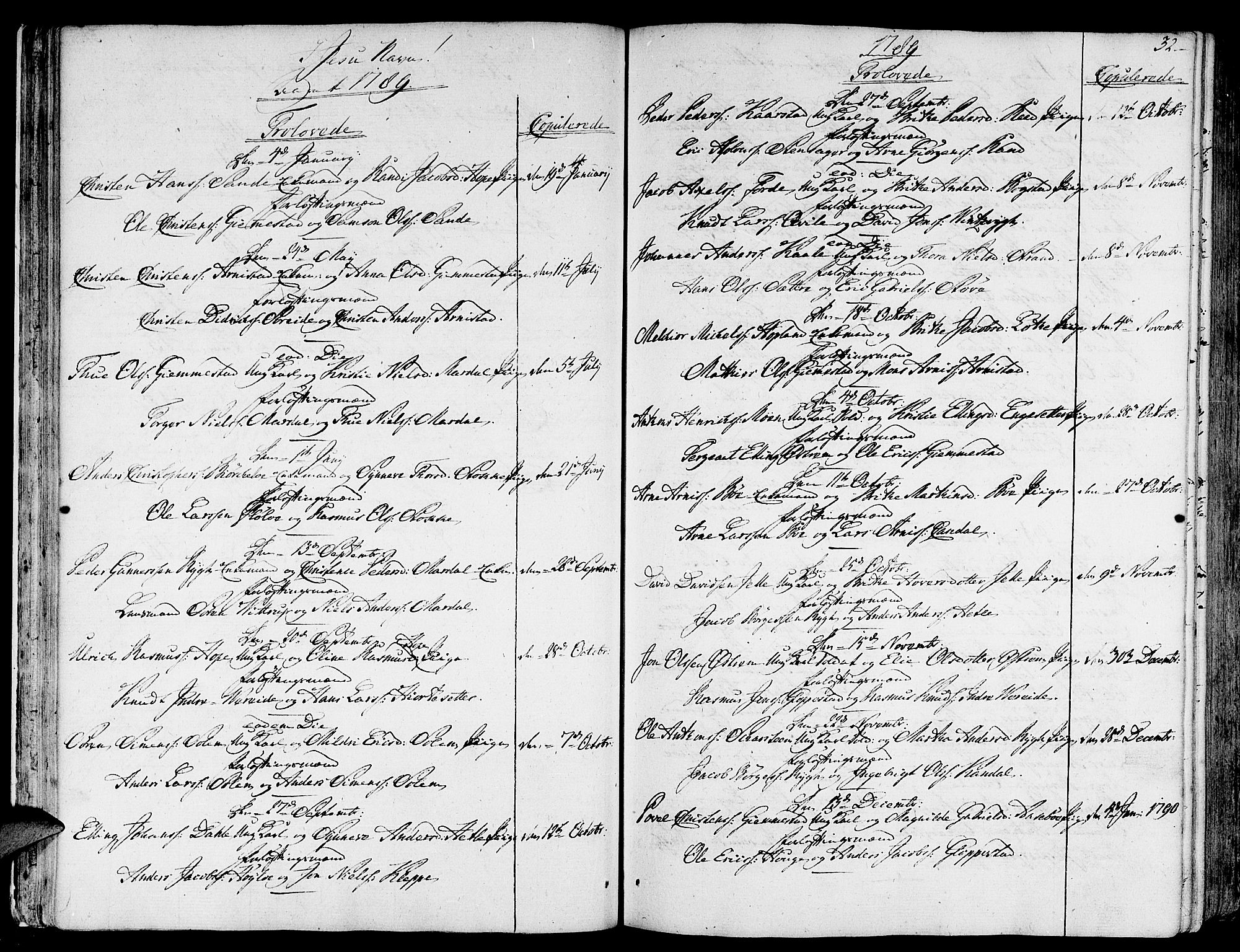 Gloppen sokneprestembete, AV/SAB-A-80101/H/Haa/Haaa/L0005: Parish register (official) no. A 5, 1785-1815, p. 32