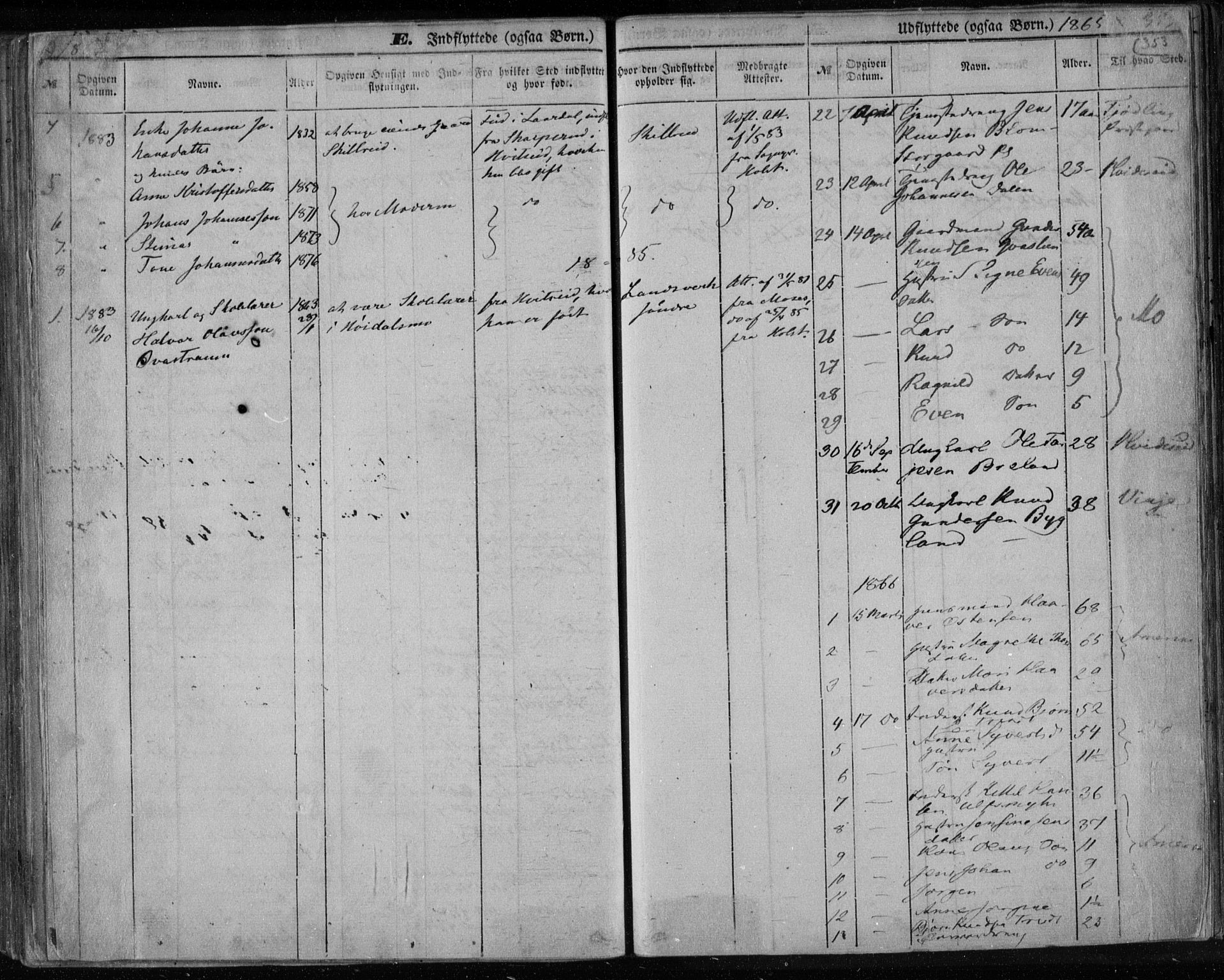 Lårdal kirkebøker, SAKO/A-284/F/Fa/L0006: Parish register (official) no. I 6, 1861-1886, p. 353