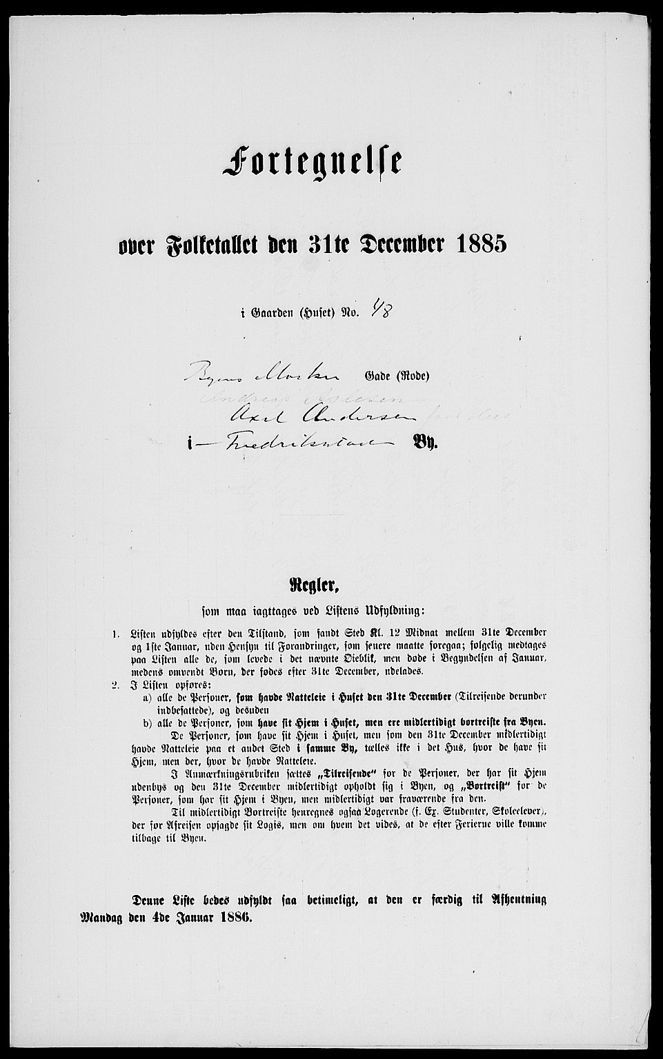 RA, 1885 census for 0103 Fredrikstad, 1885, p. 1951